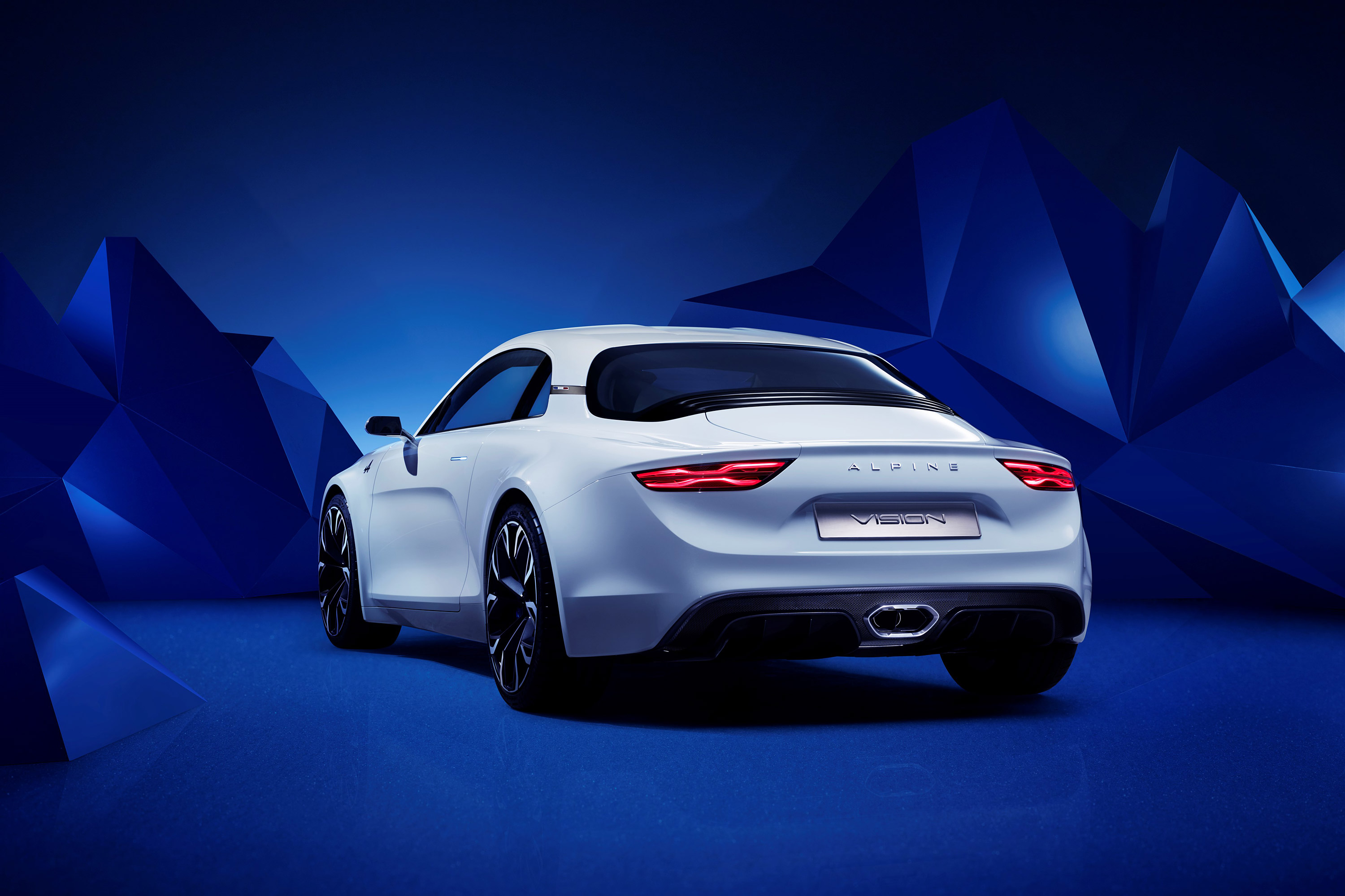 White Alpine Vision Concept Coupe HD Wallpaper