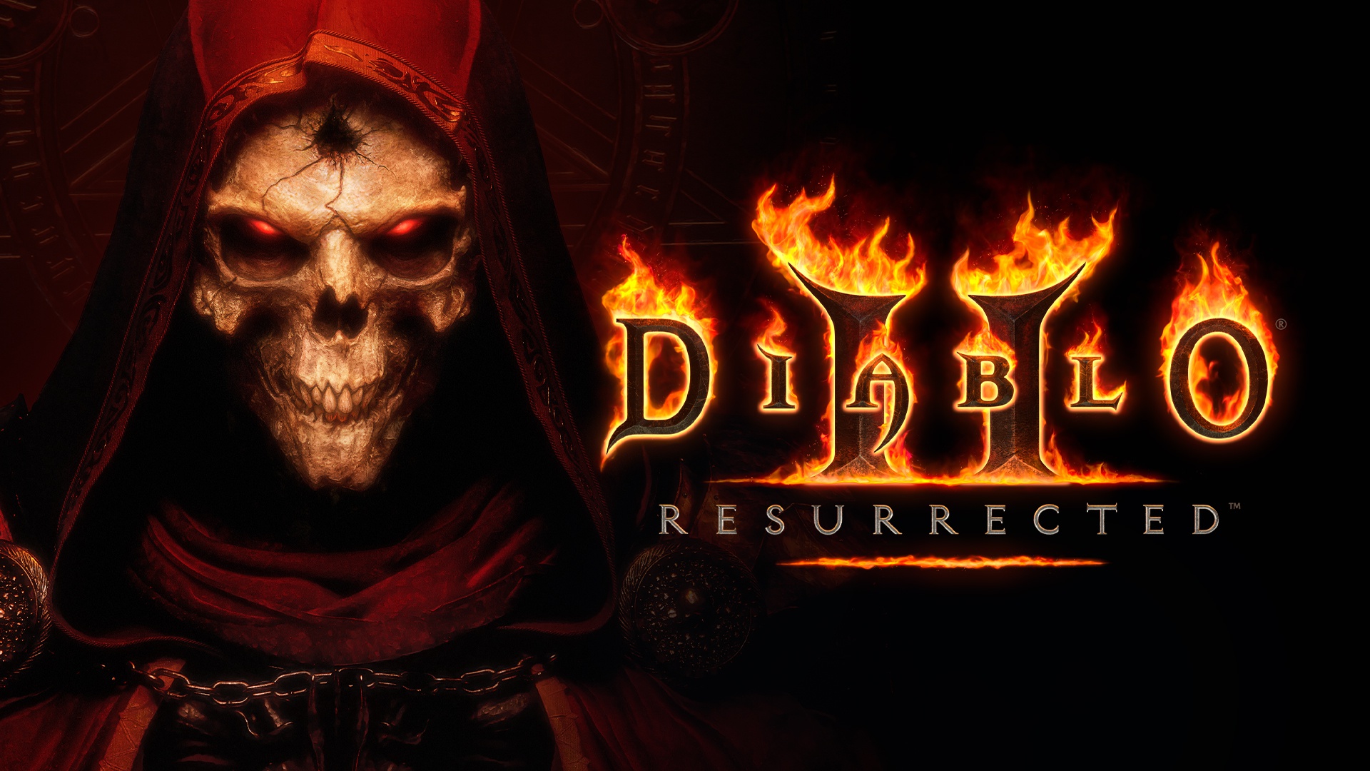 Diablo II: Resurrected Logo with Diablo HD Wallpaper