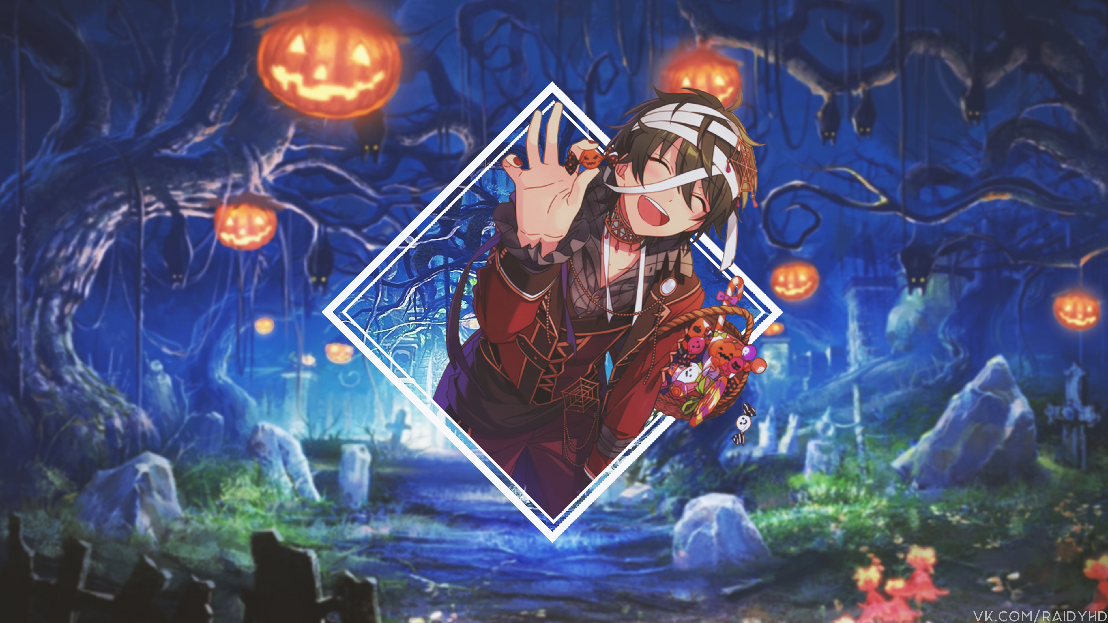 Mika Kagehira from Ensemble Stars Halloween 4K HD Wallpaper