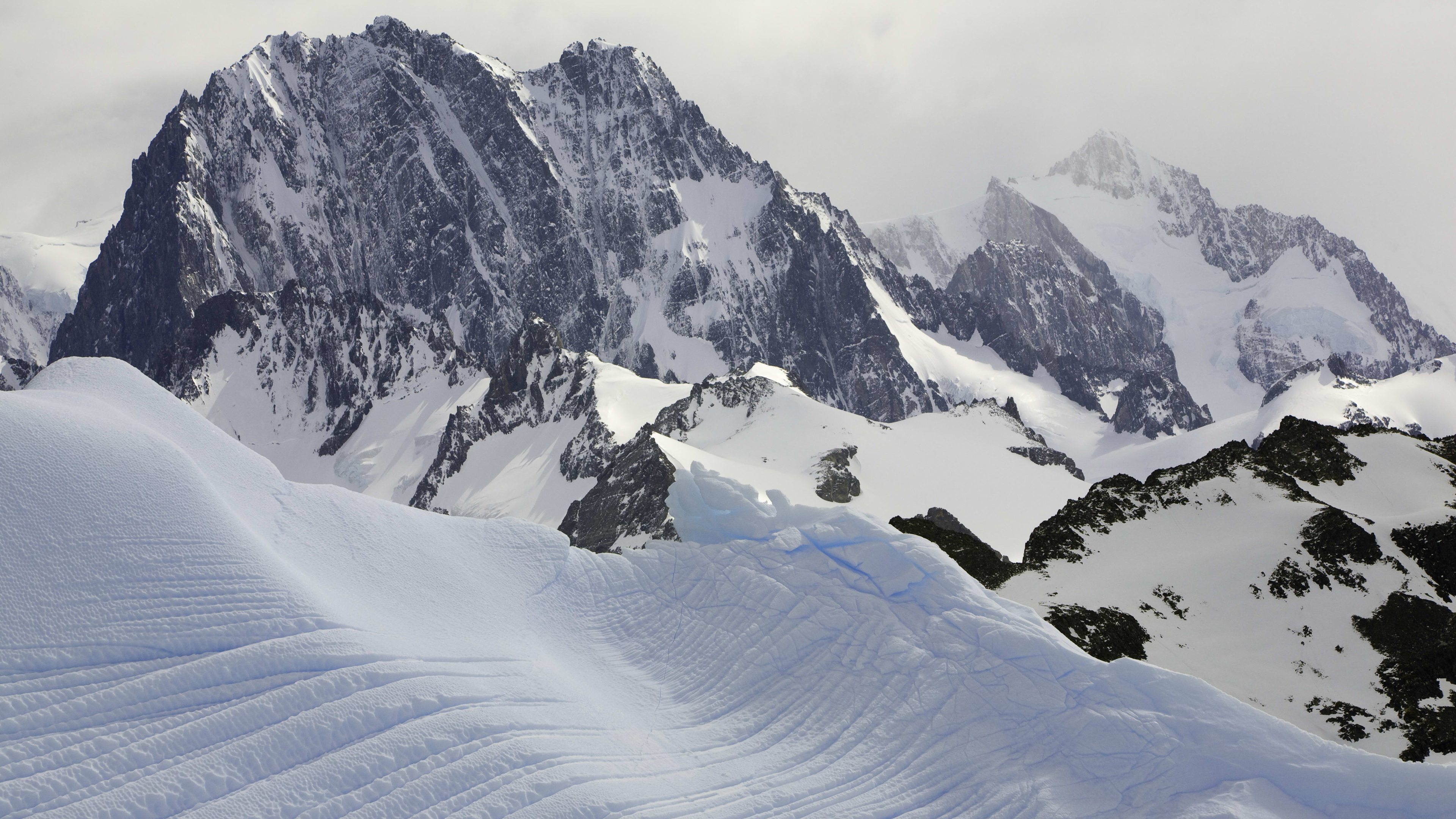 Snowy Mountains 4K HD Wallpaper