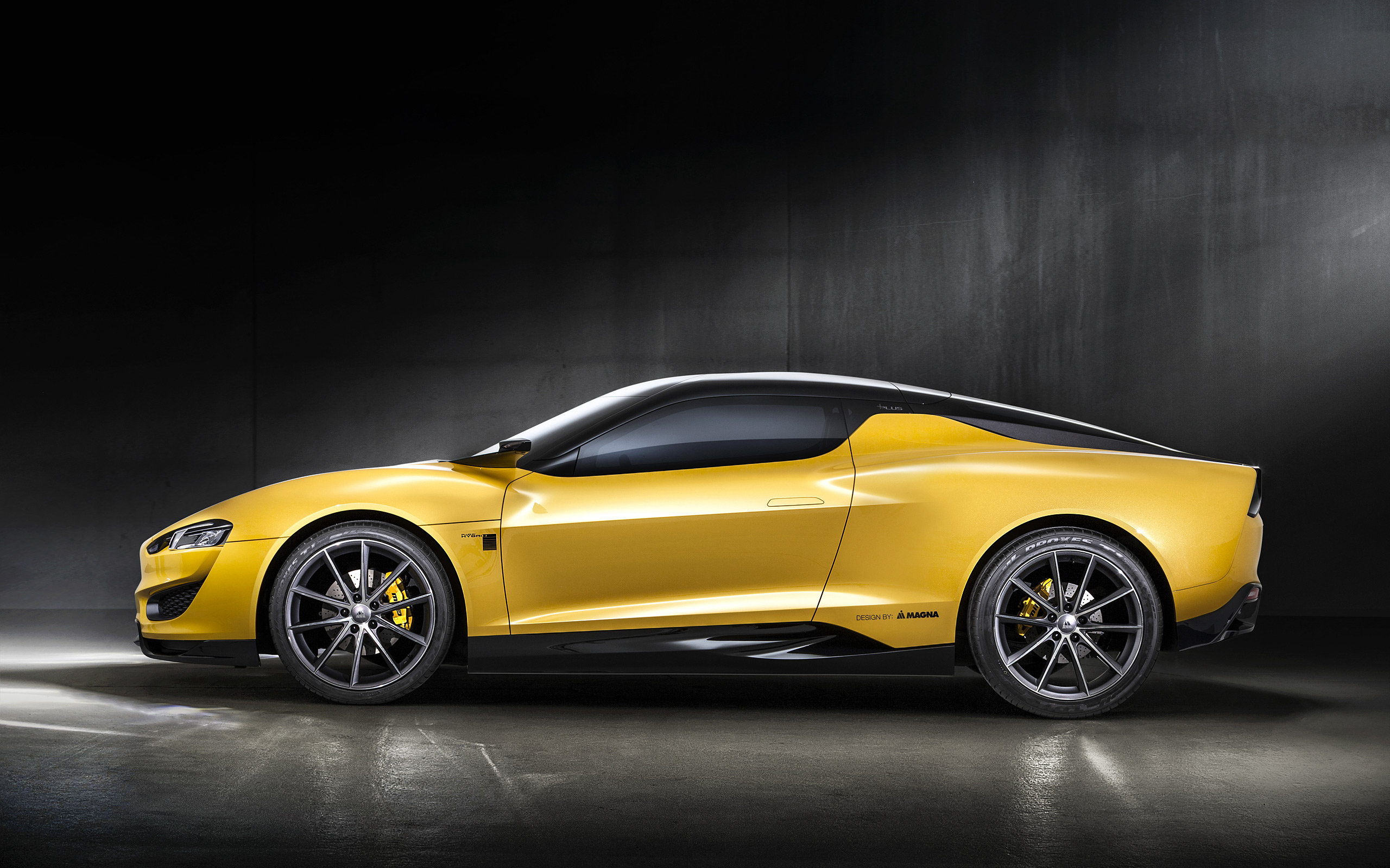 Yellow Magna Steyr MILA Plus Sport Car HD Wallpaper