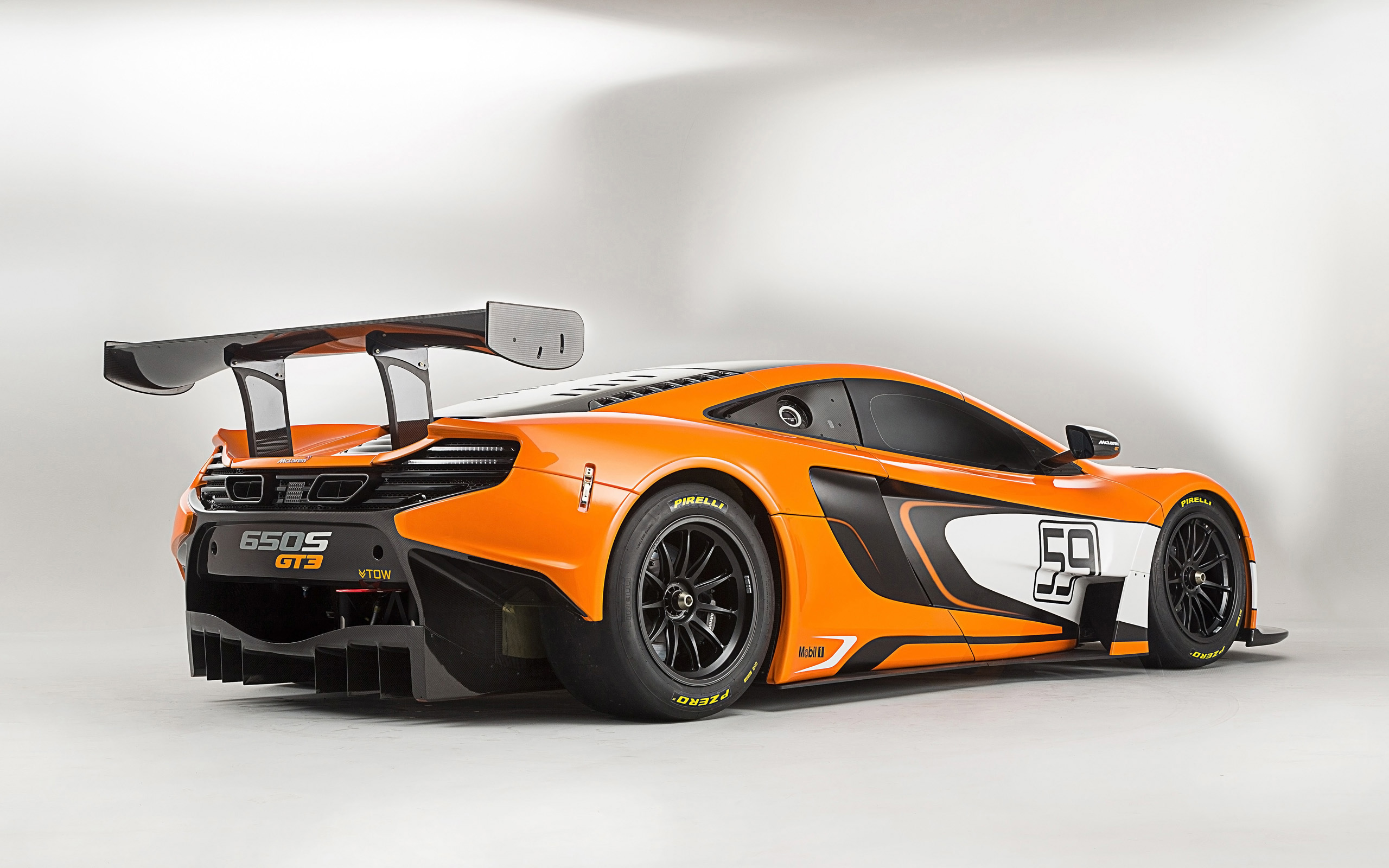 Orange McLaren 650S GT3 Race Car HD Wallpaper