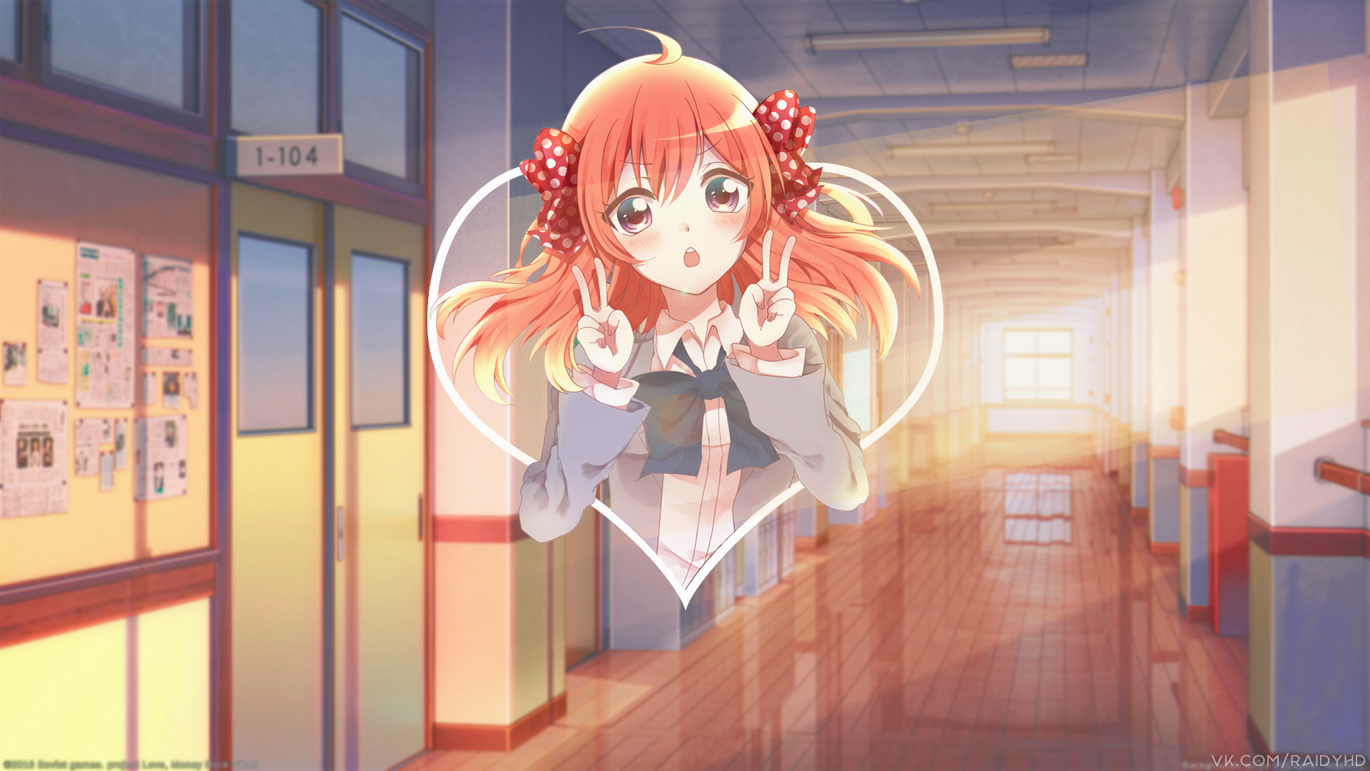 Chiyo Sakura in School Hallway HD Wallpaper