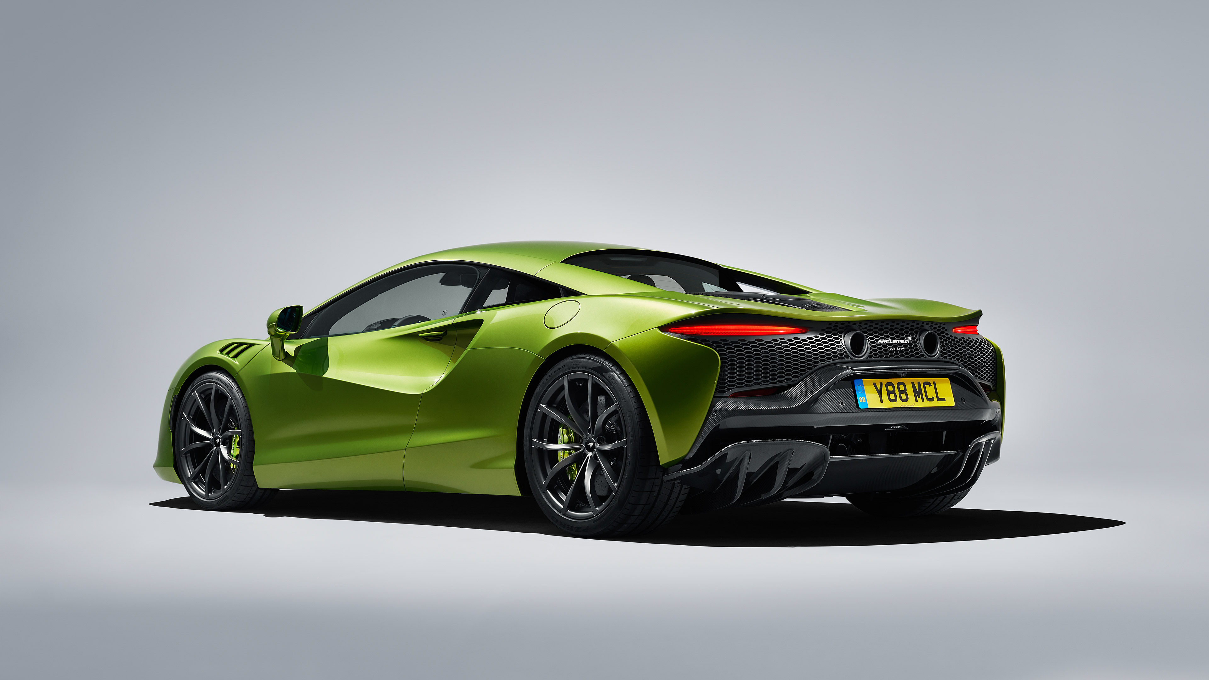 Green McLaren Artura Supercar Rear View HD Wallpaper