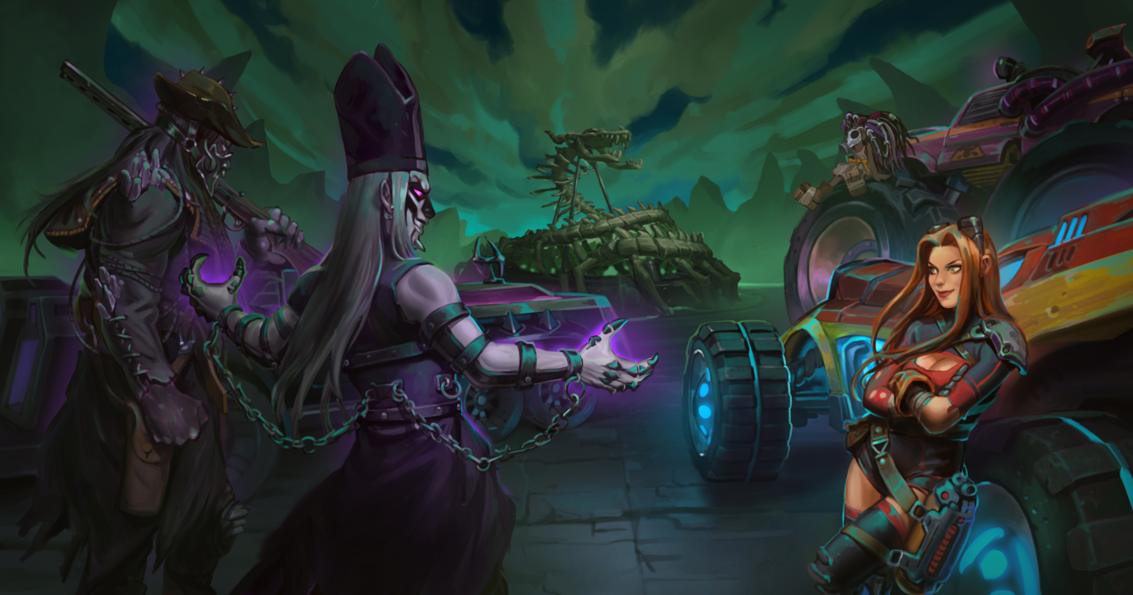 Heavy Metal Machines characters with vehicles HD Wallpaper