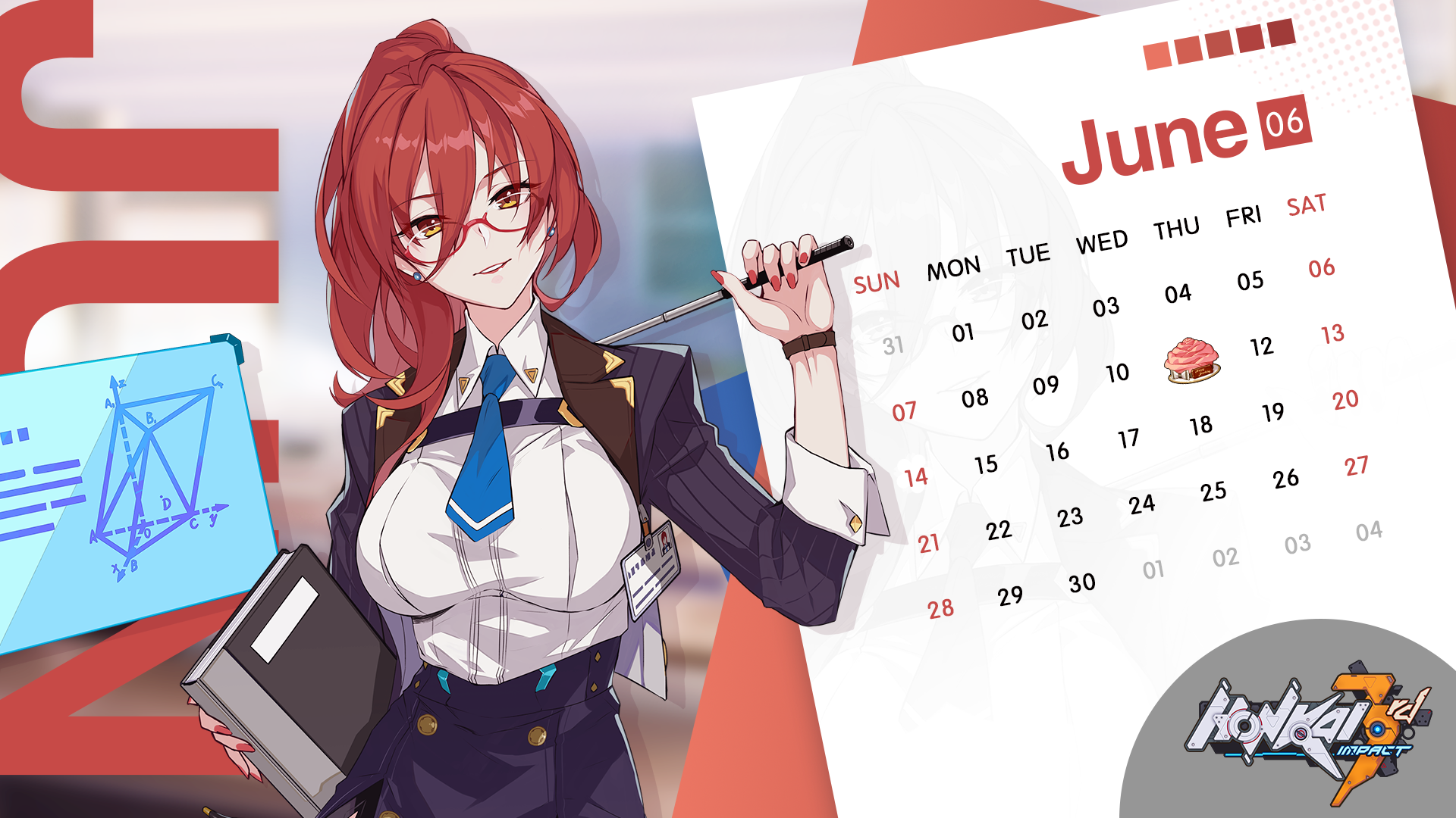 Theresa Apocalypse from Honkai Impact 3rd with a calendar HD Wallpaper