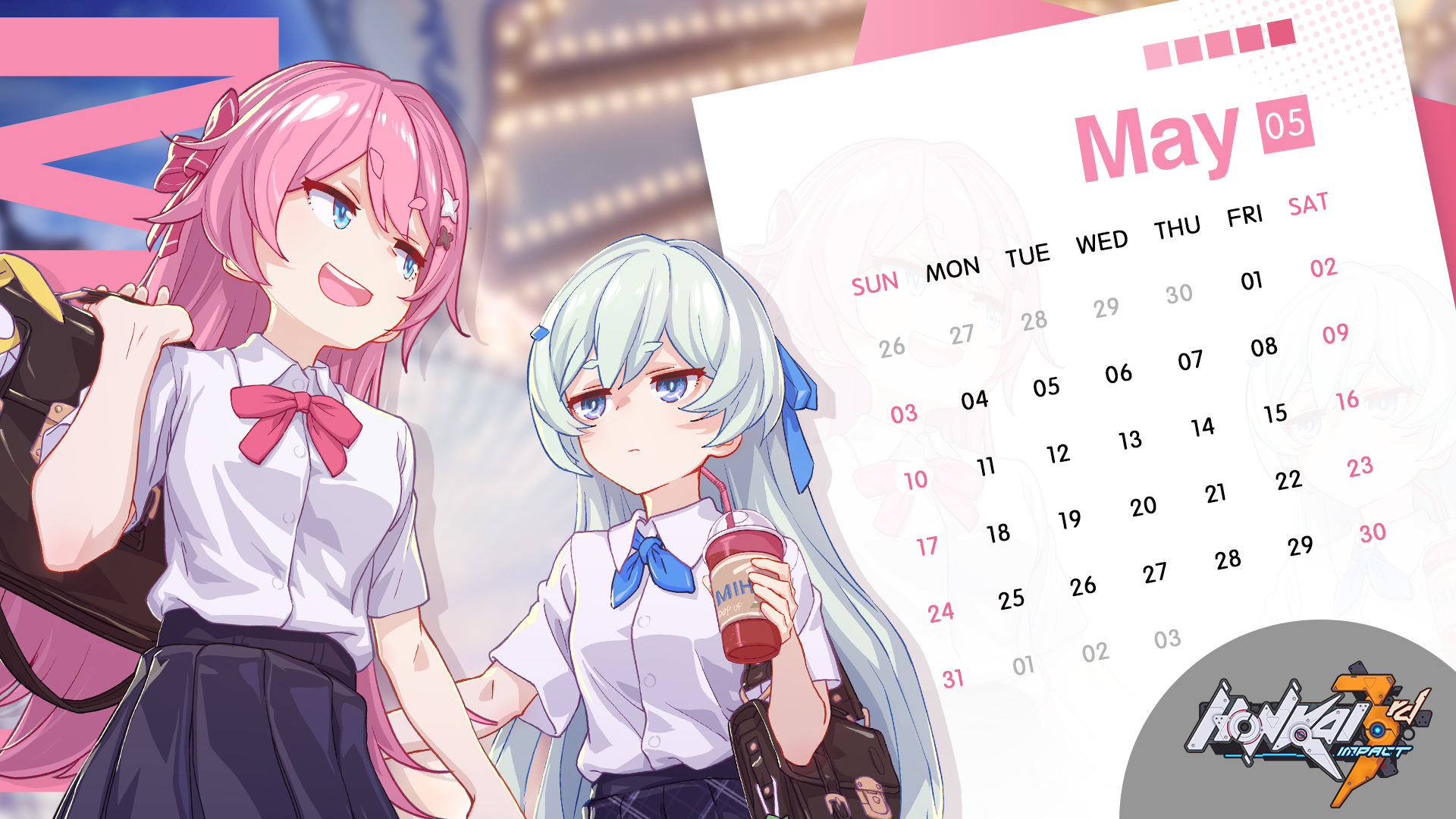 Honkai Impact 3rd May Calendar HD Wallpaper