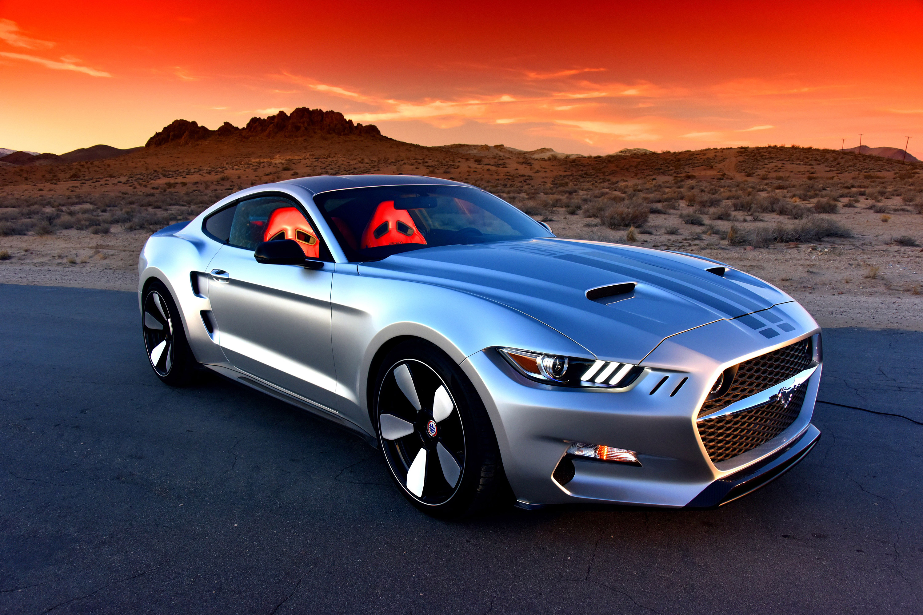 Silver Galpin Auto Sports Rocket (2015) car in desert landscape HD Wallpaper