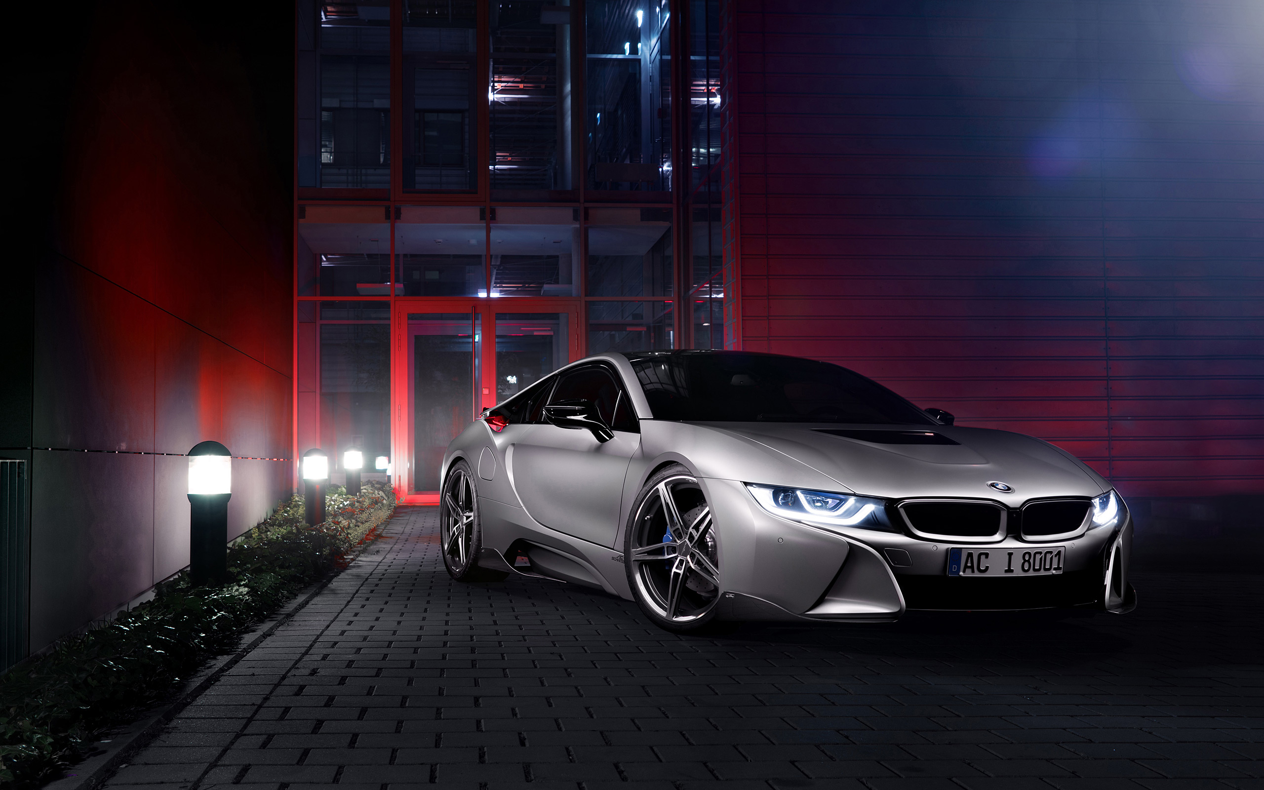 AC Schnitzer BMW i8 Silver Car HD Wallpaper