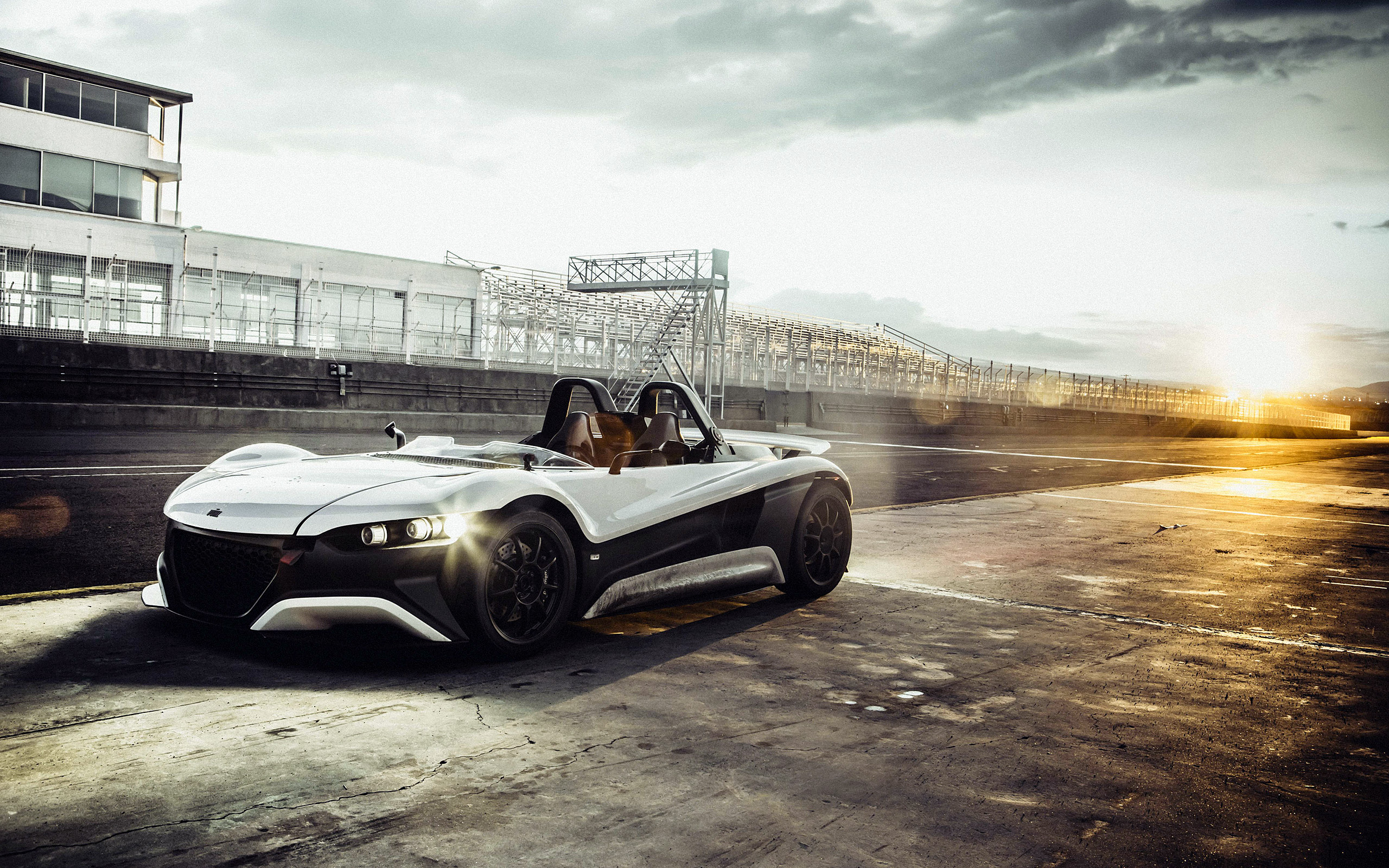Vuhl 05 convertible sports car on a race track HD Wallpaper