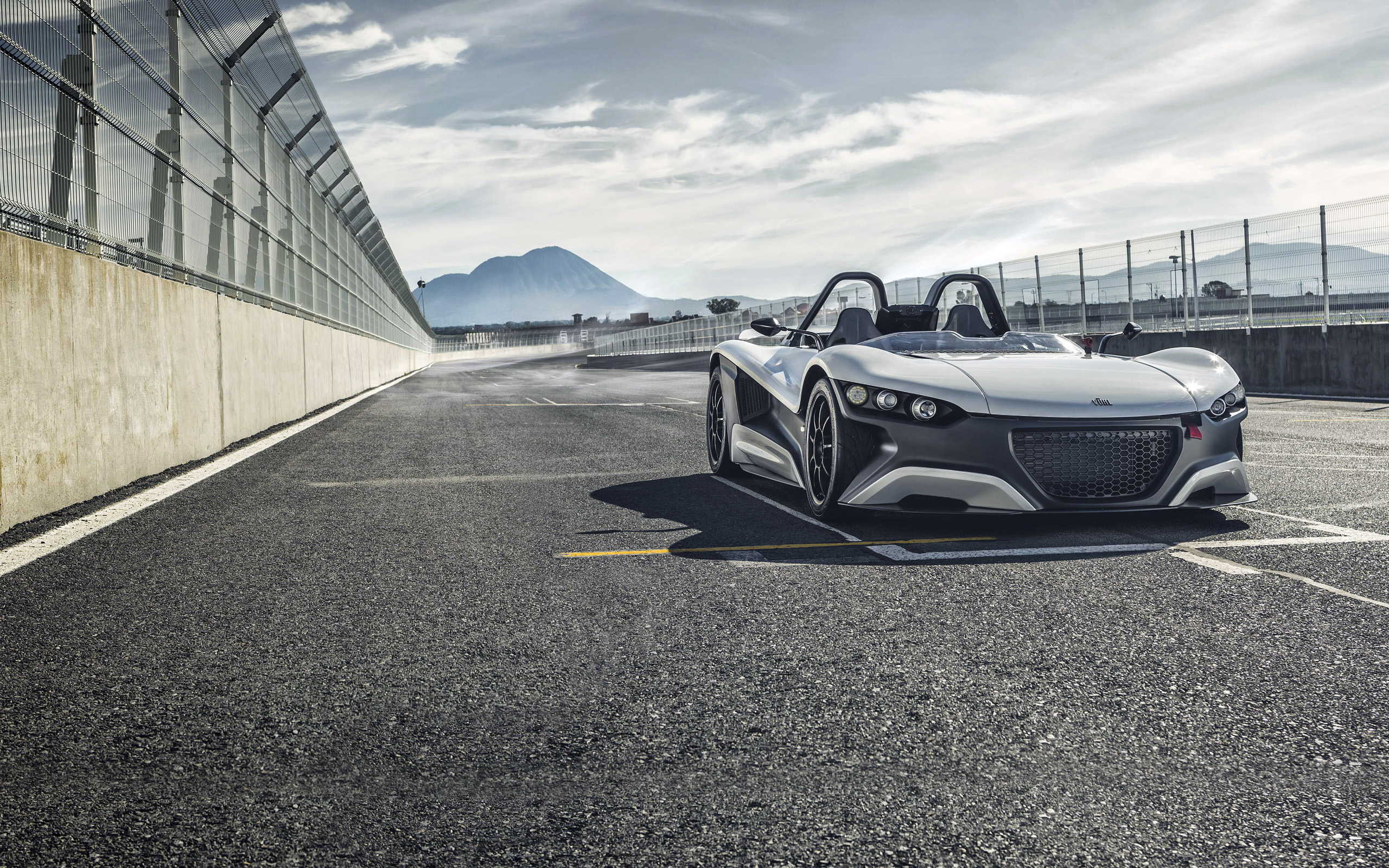 Vuhl 05 convertible sports car on a race track HD Wallpaper