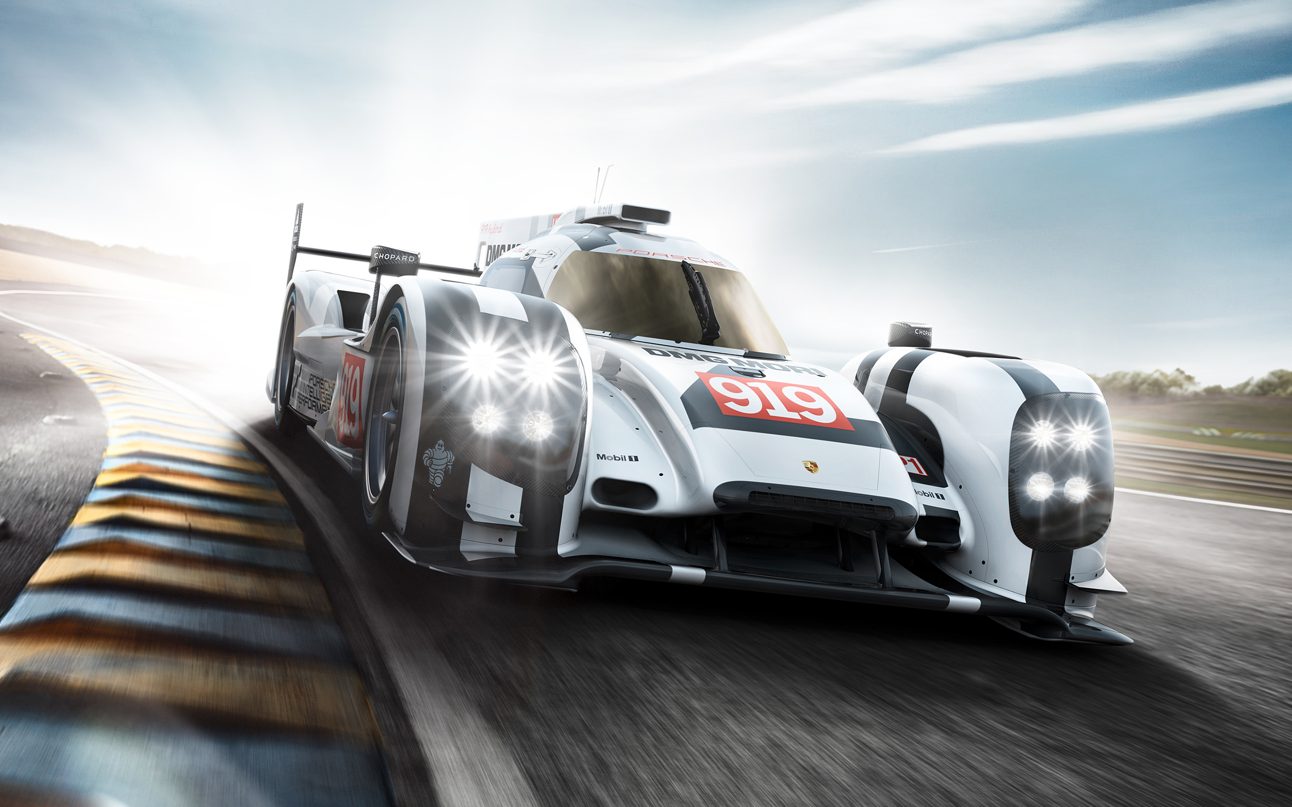 Porsche 919 Hybrid race car on track HD Wallpaper