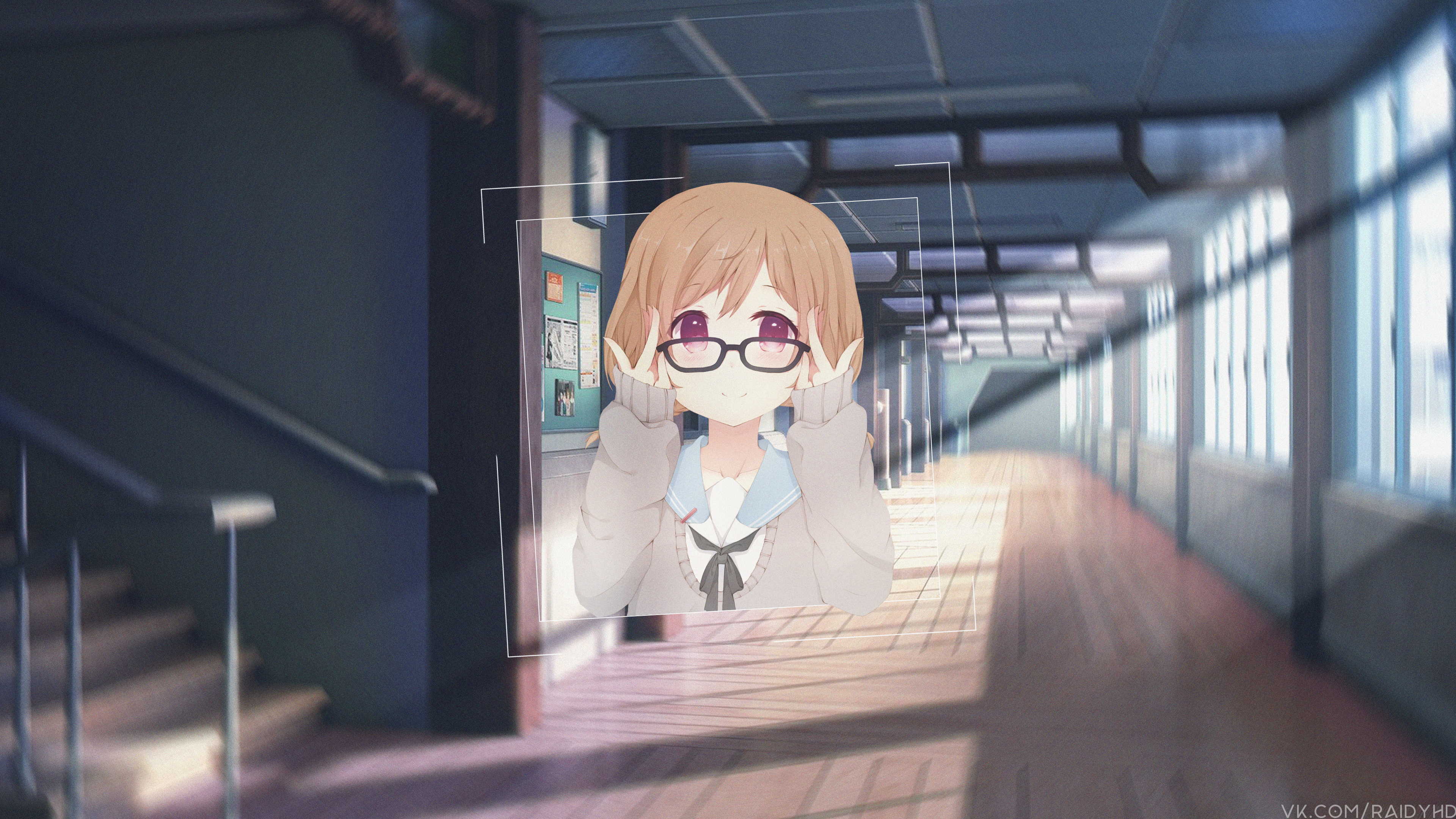 An Onoya in a School Hallway HD Wallpaper
