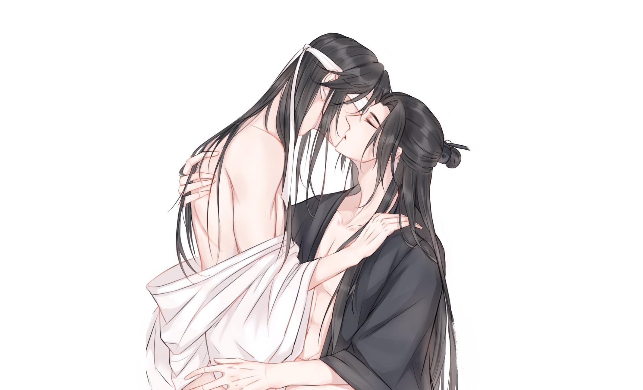 Mo Dao Zu Shi: Xiao Xingchen and Song Lan embrace HD Wallpaper