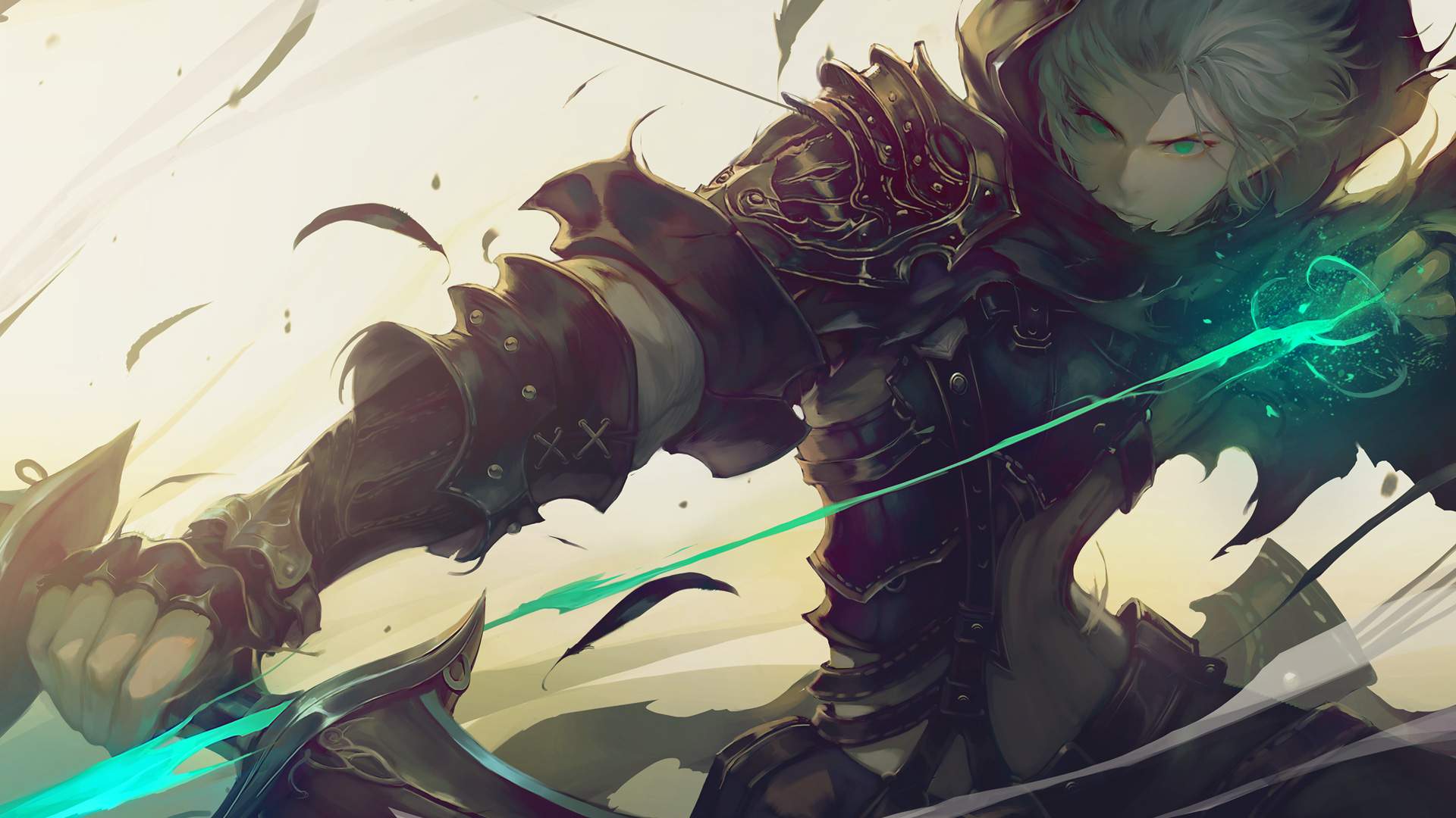 Heir Of Light character with green magic HD Wallpaper
