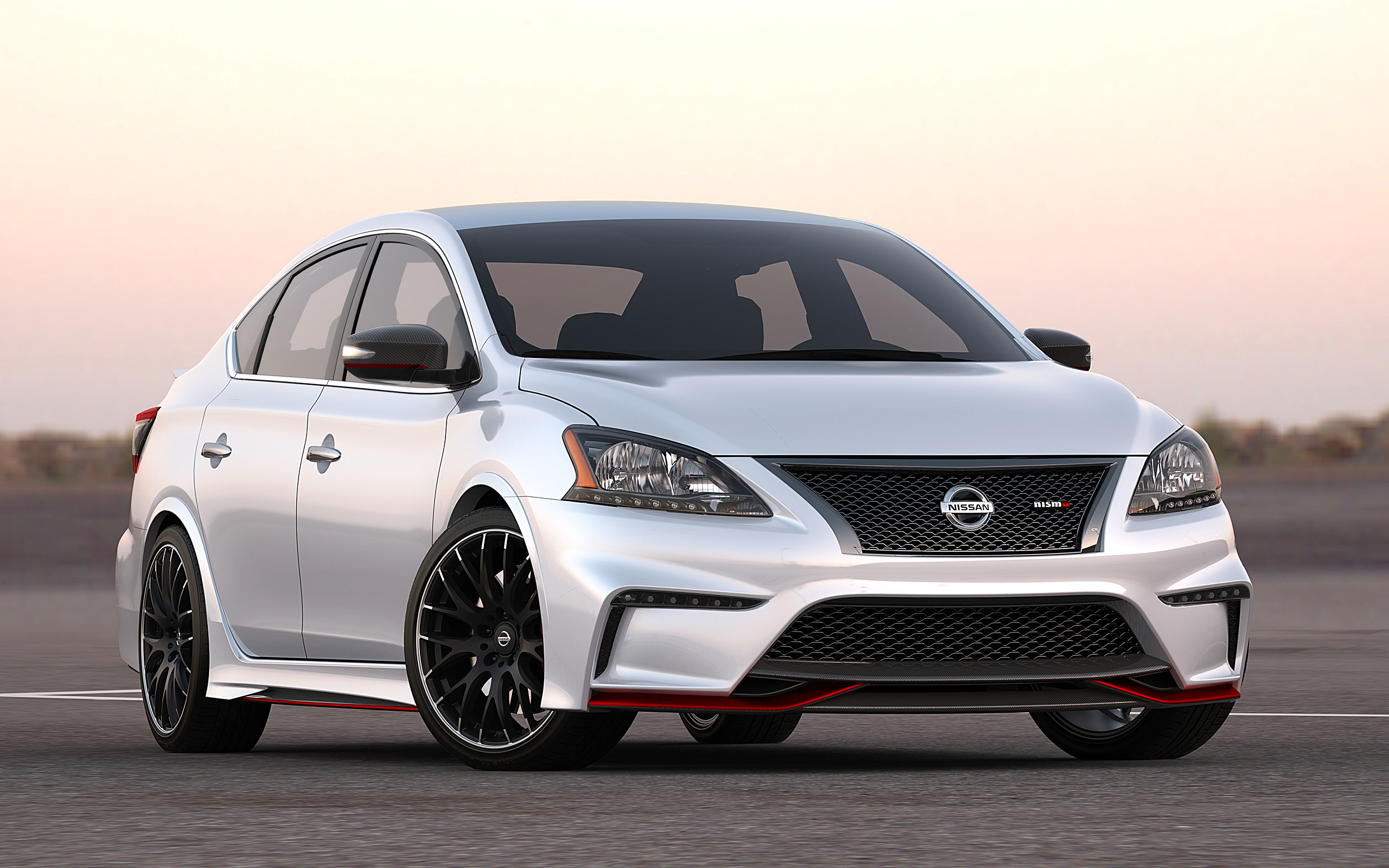 Silver Nissan Sentra Nismo Concept car HD Wallpaper