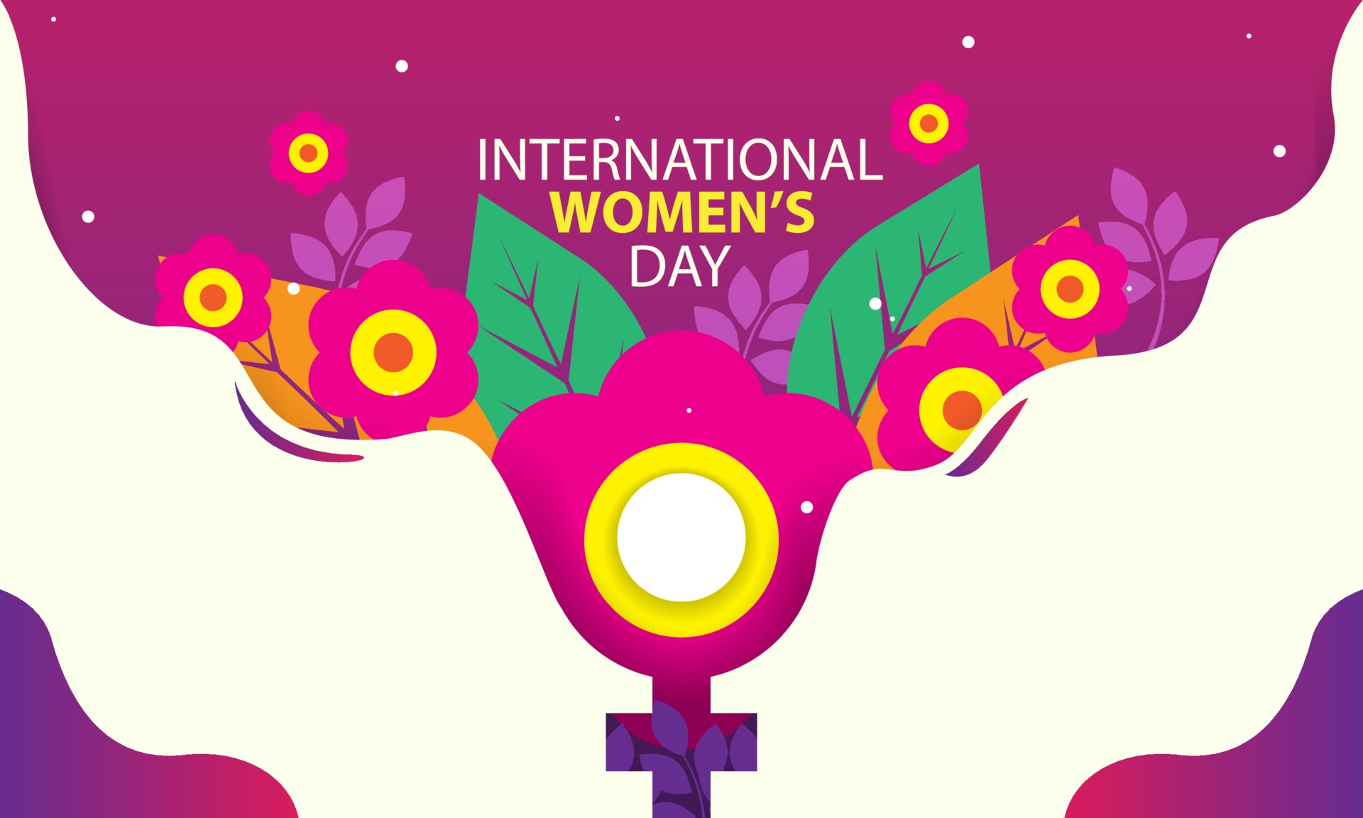 International Women's Day floral graphic HD Wallpaper