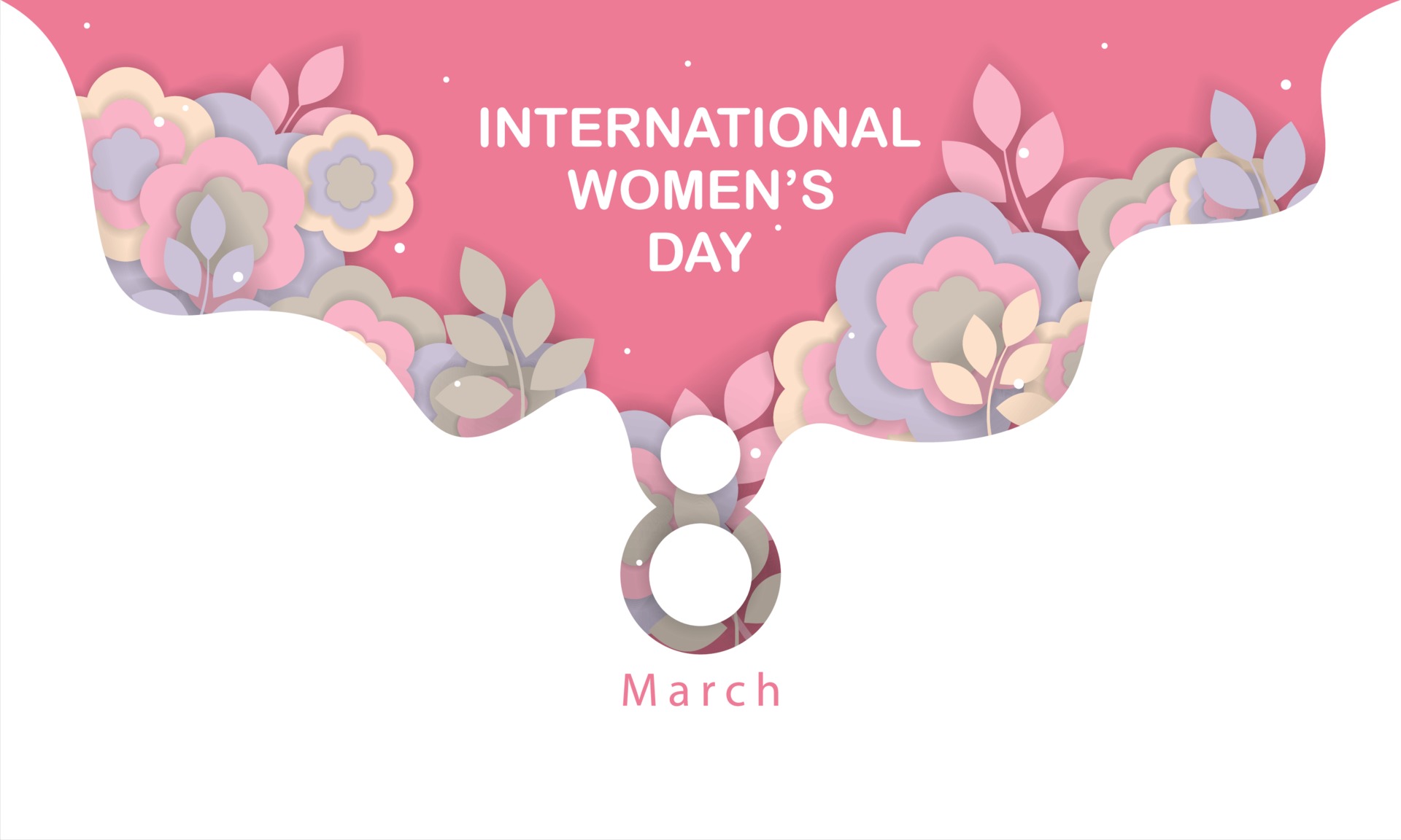 International Women's Day March 8th Floral Design HD Wallpaper