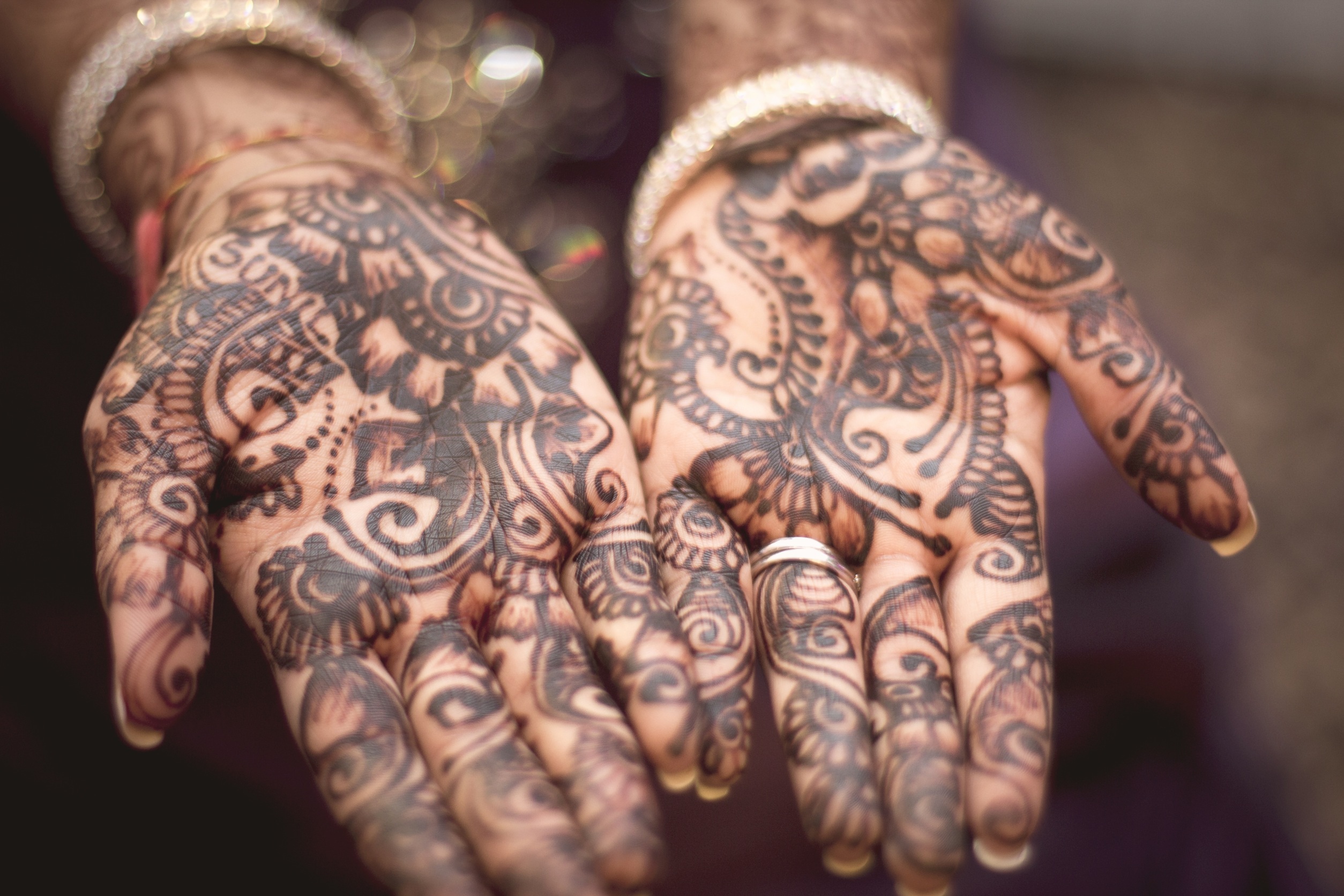 Hands with Mehndi and a Ring HD Wallpaper