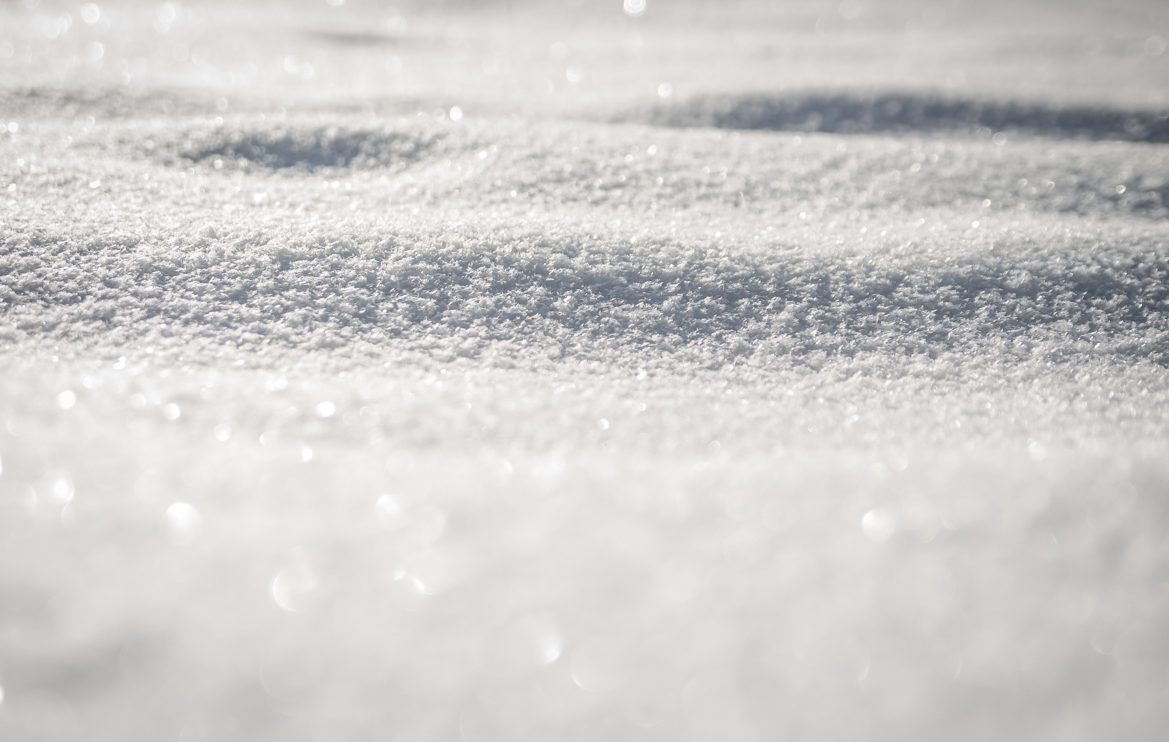 Close-up of freshly fallen snow HD Wallpaper