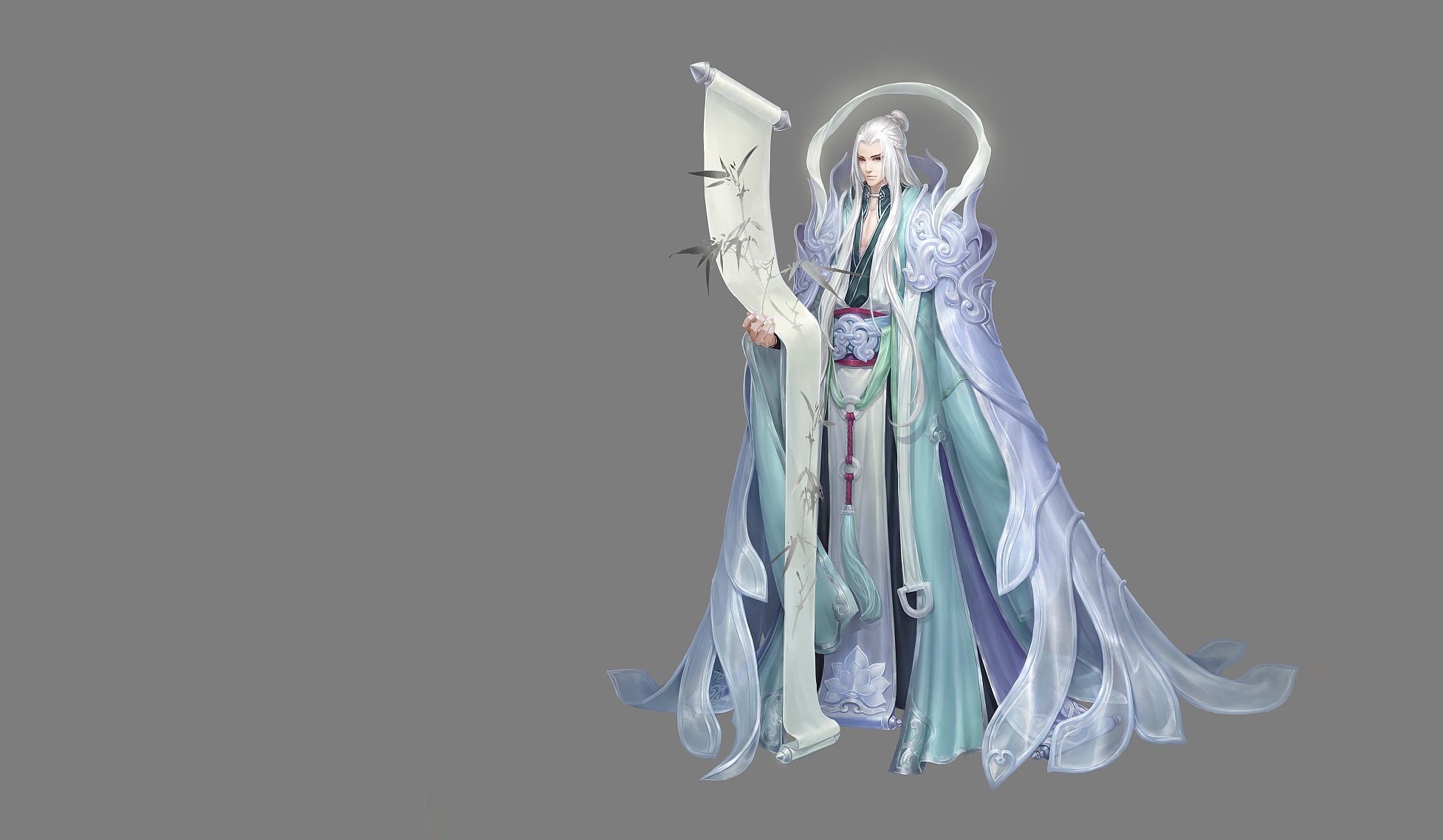 Fantasy Man Holding Scroll HD Wallpaper