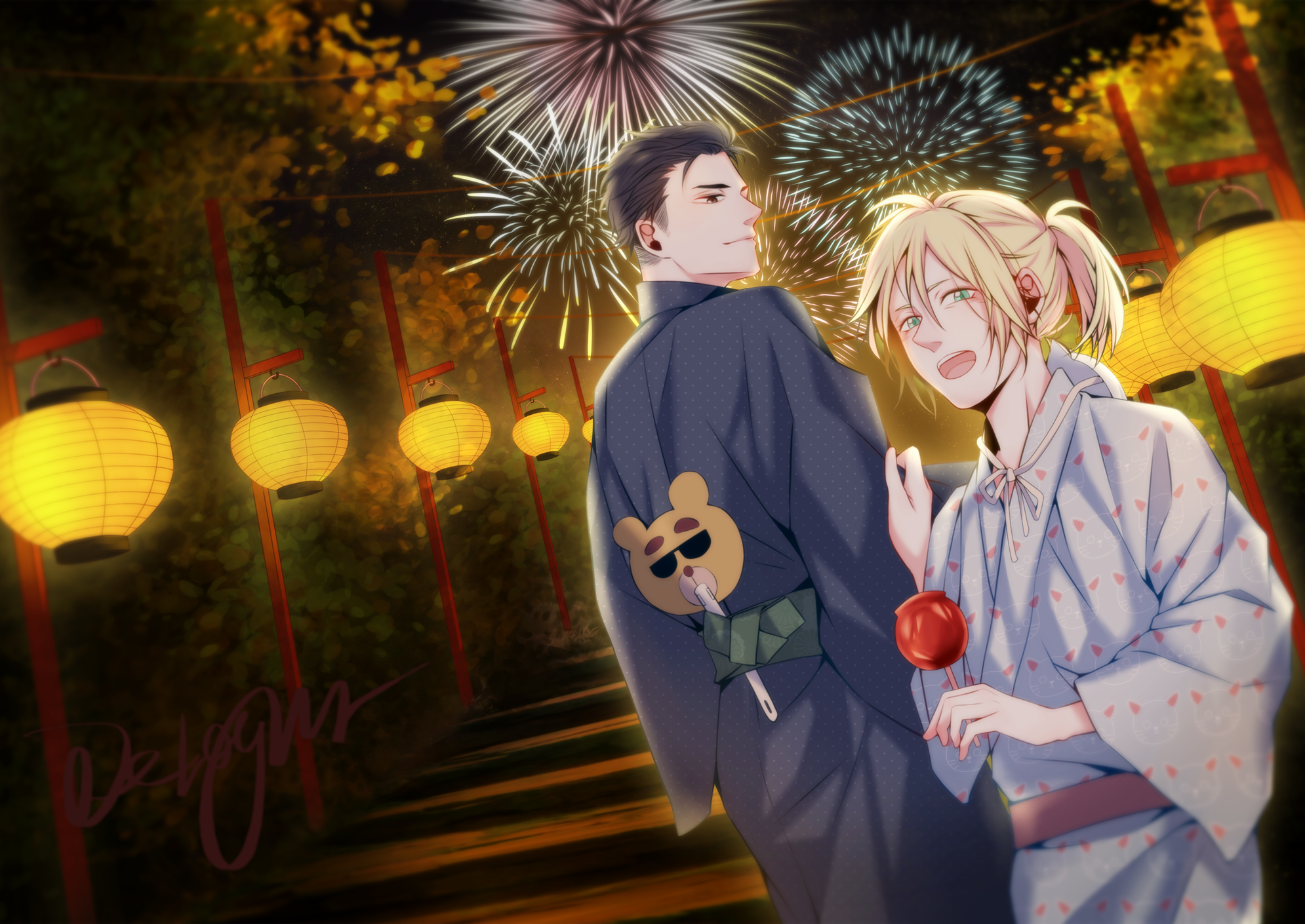 Otabek Altin and Yuri Plisetsky at a festival HD Wallpaper