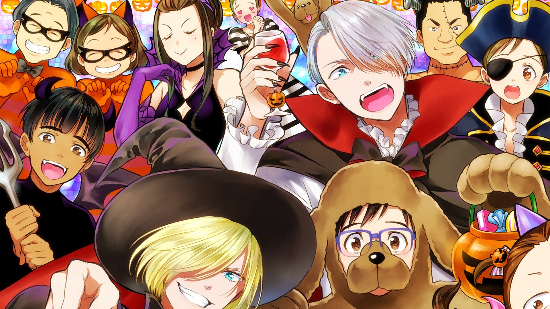 Yuri!!! On Ice Halloween Party HD Wallpaper