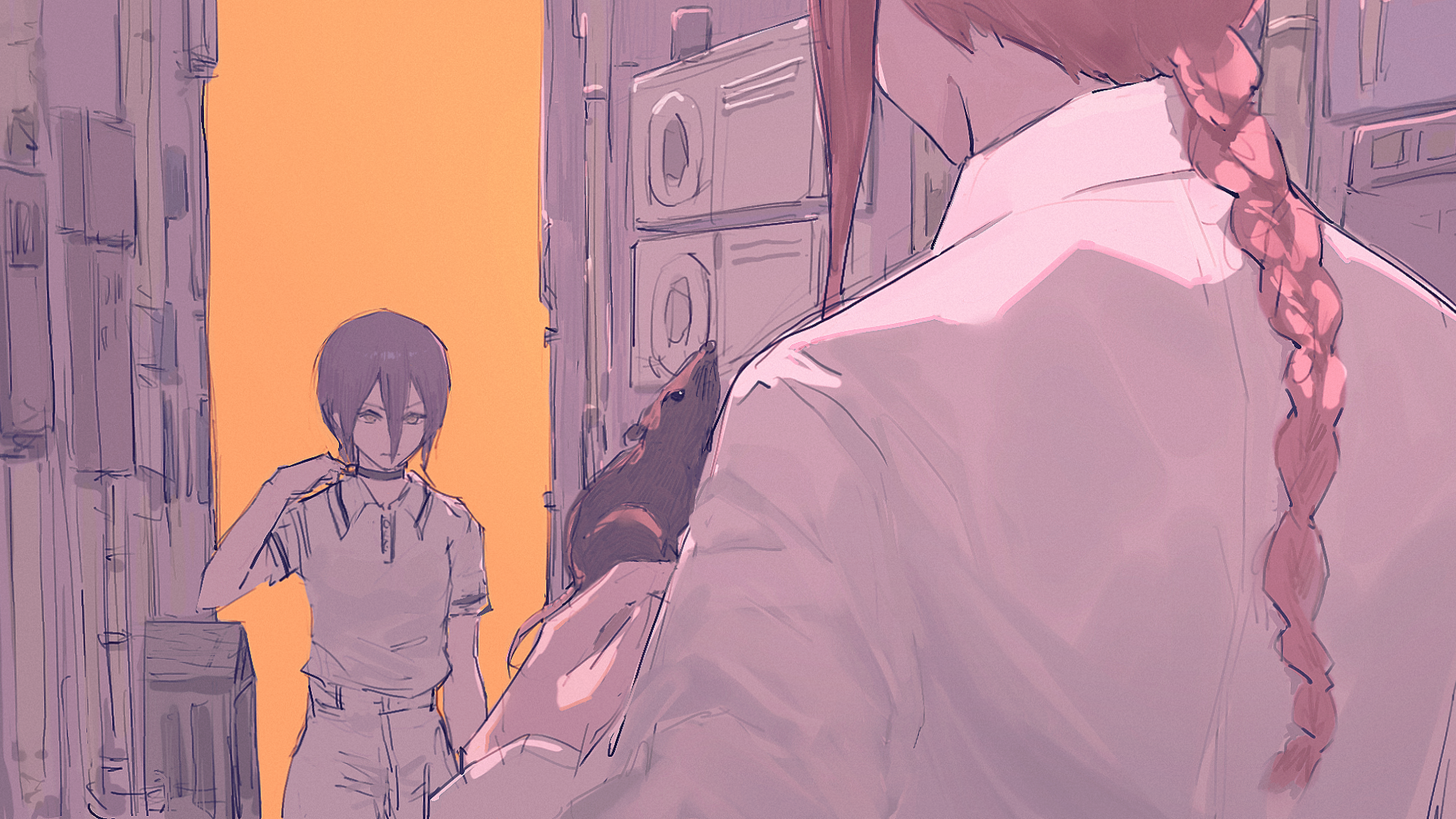 Makima and Reze from Chainsaw Man HD Wallpaper