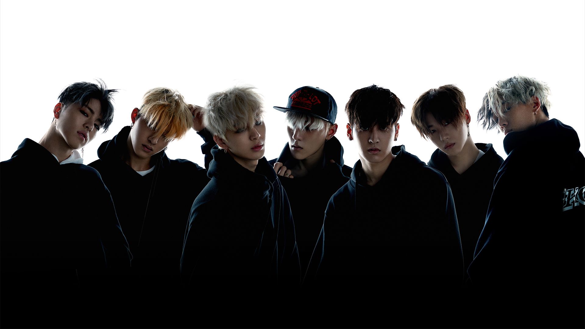 iKON members in black hoodies HD Wallpaper