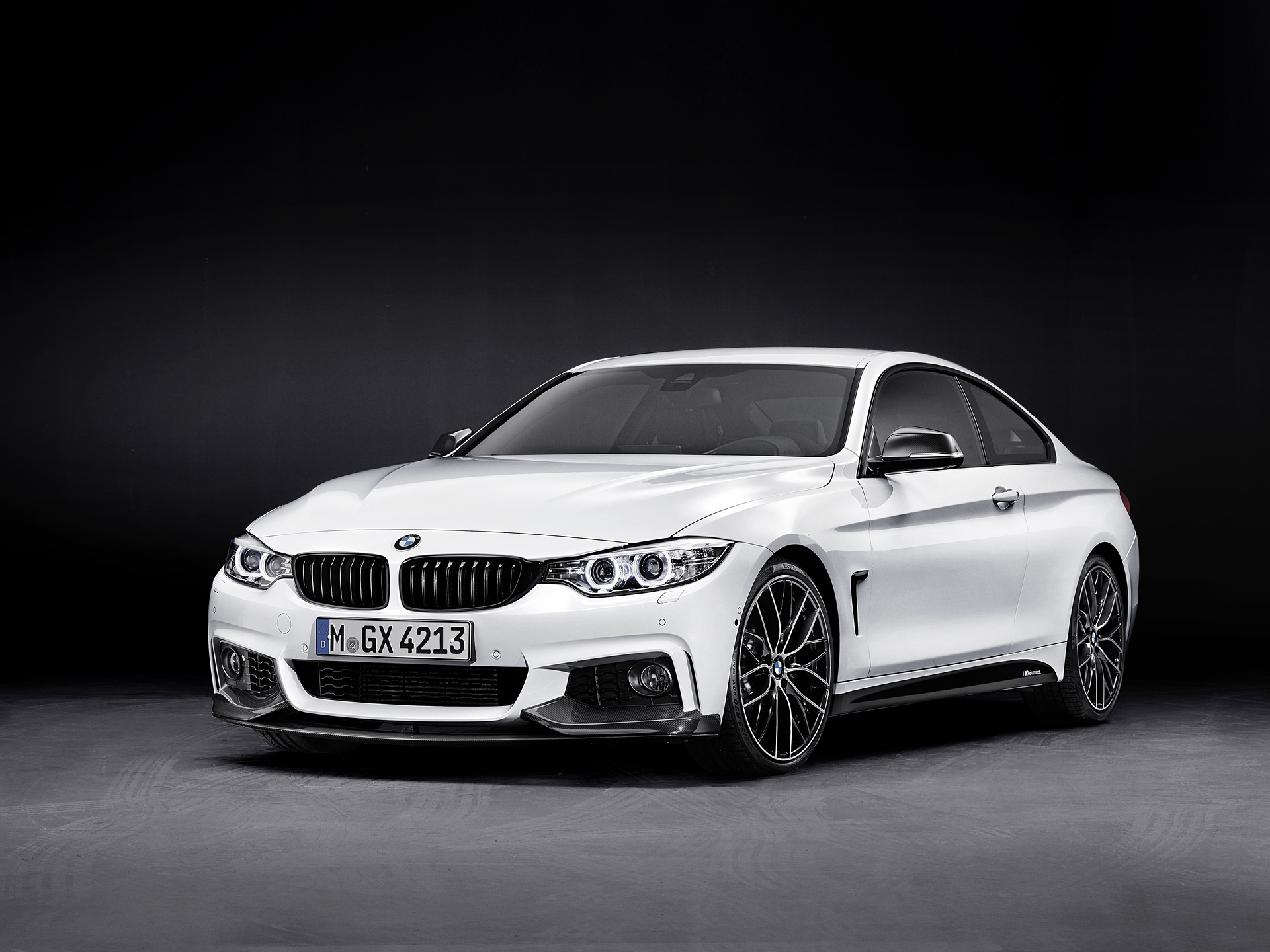 White BMW 4 Series Coupe M Performance Parts HD Wallpaper