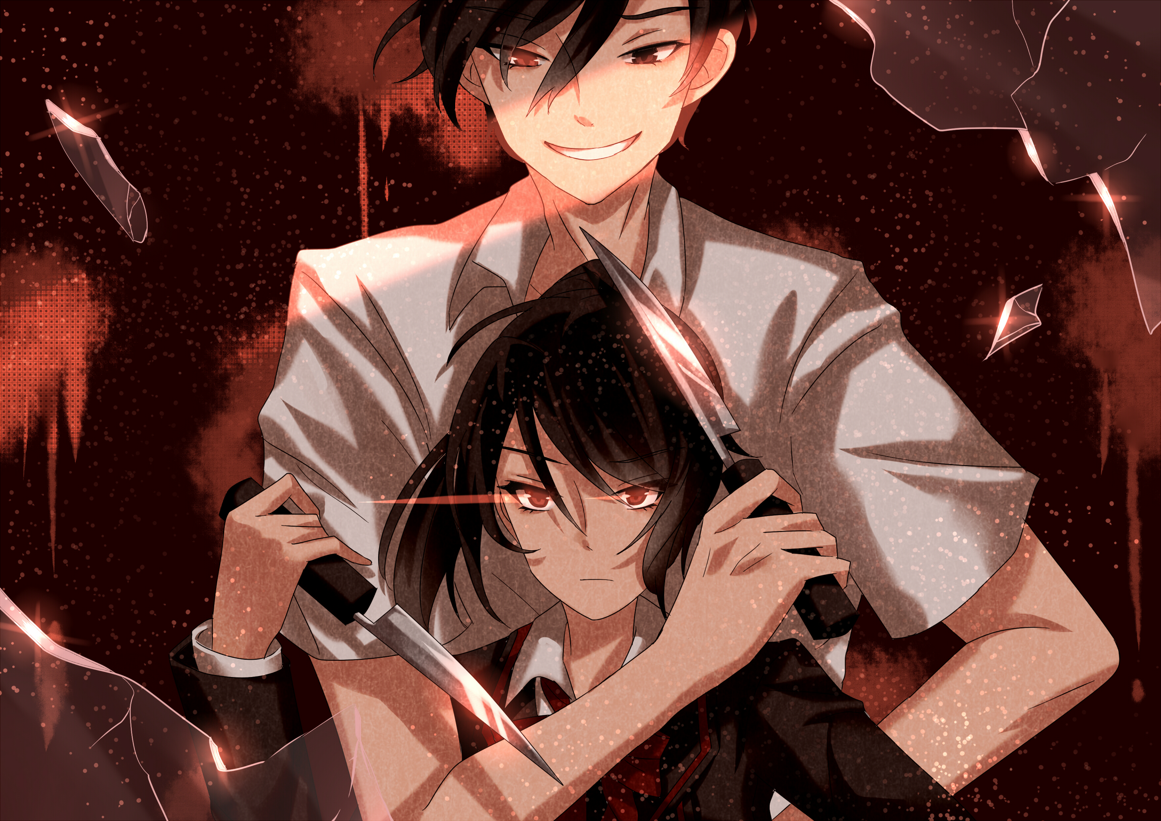 Ayano Aishi and Dark Encounter HD Wallpaper