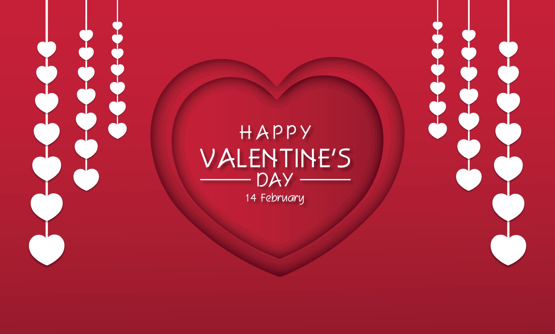 Happy Valentine's Day Heart Decoration HD Wallpaper