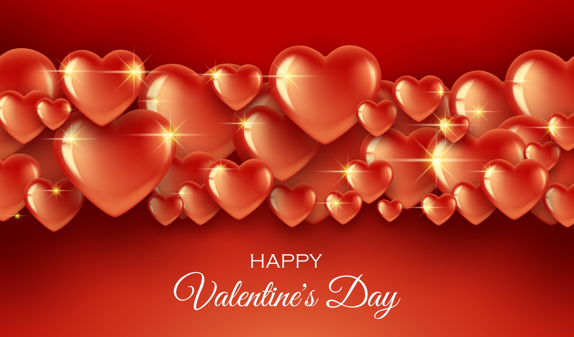 Happy Valentine's Day hearts HD Wallpaper