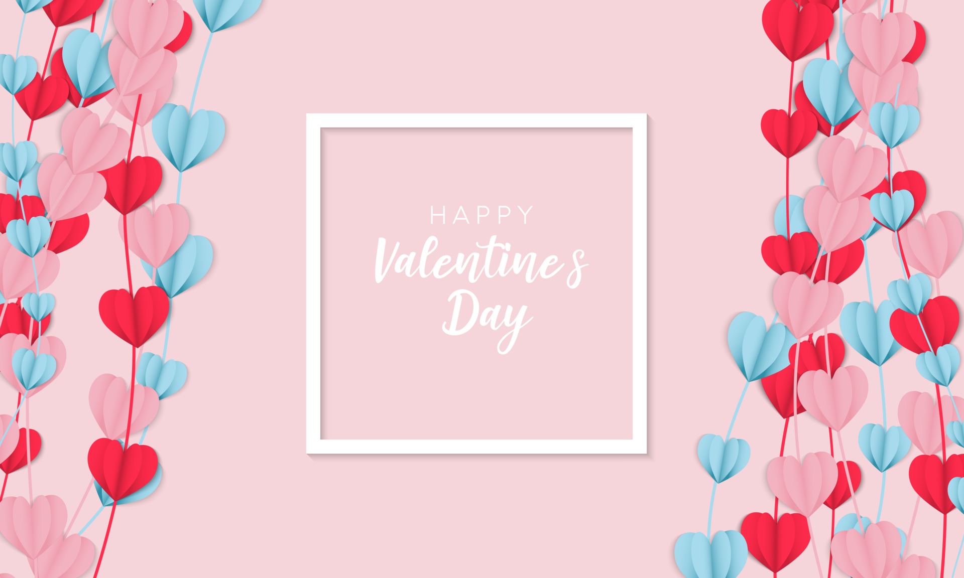Happy Valentines Day hearts HD Wallpaper