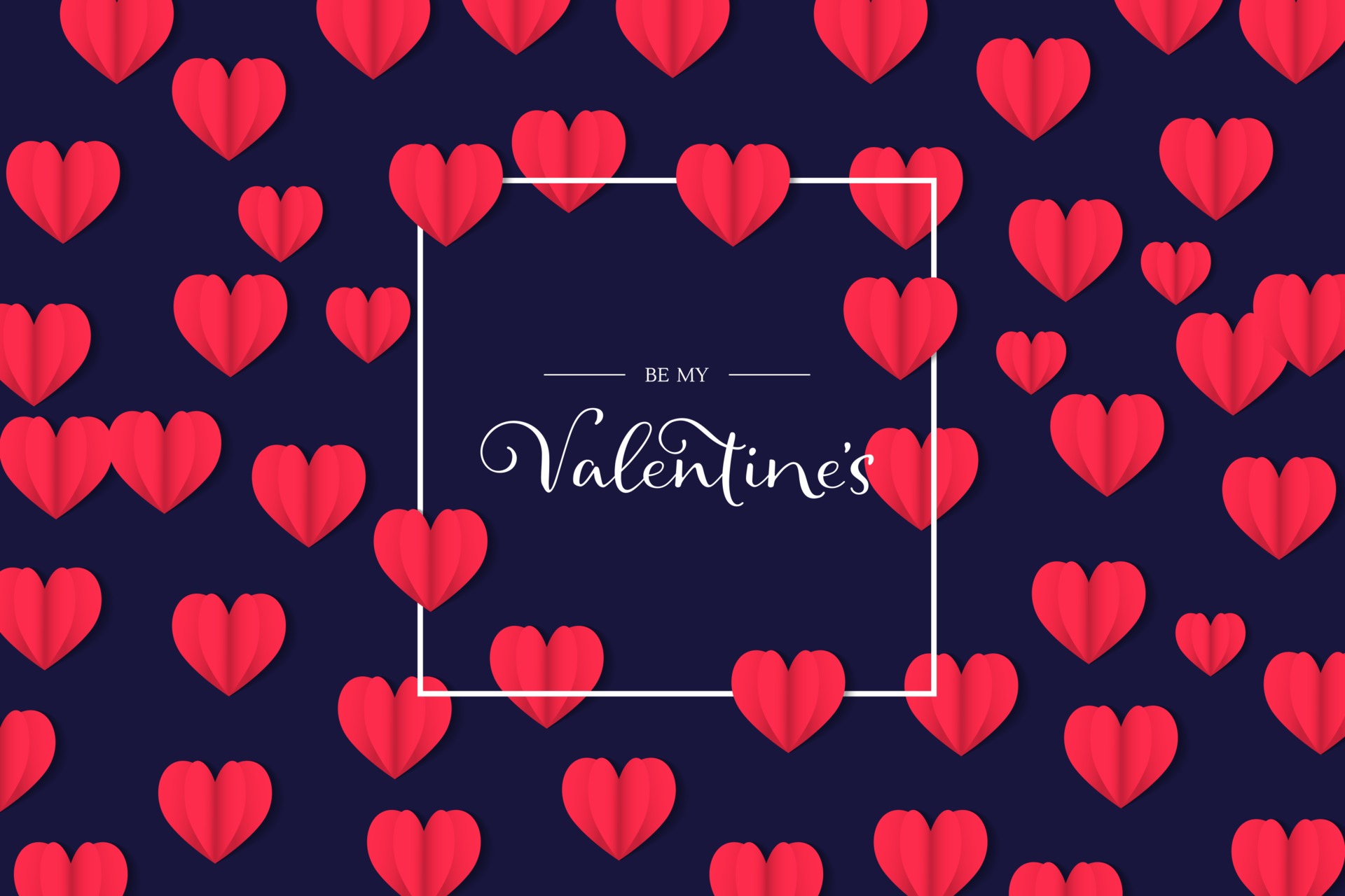 Valentine's Day hearts background HD Wallpaper