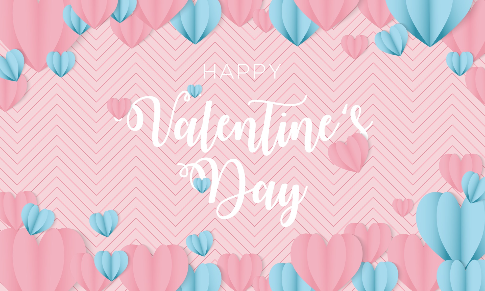 Happy Valentine's Day hearts background HD Wallpaper
