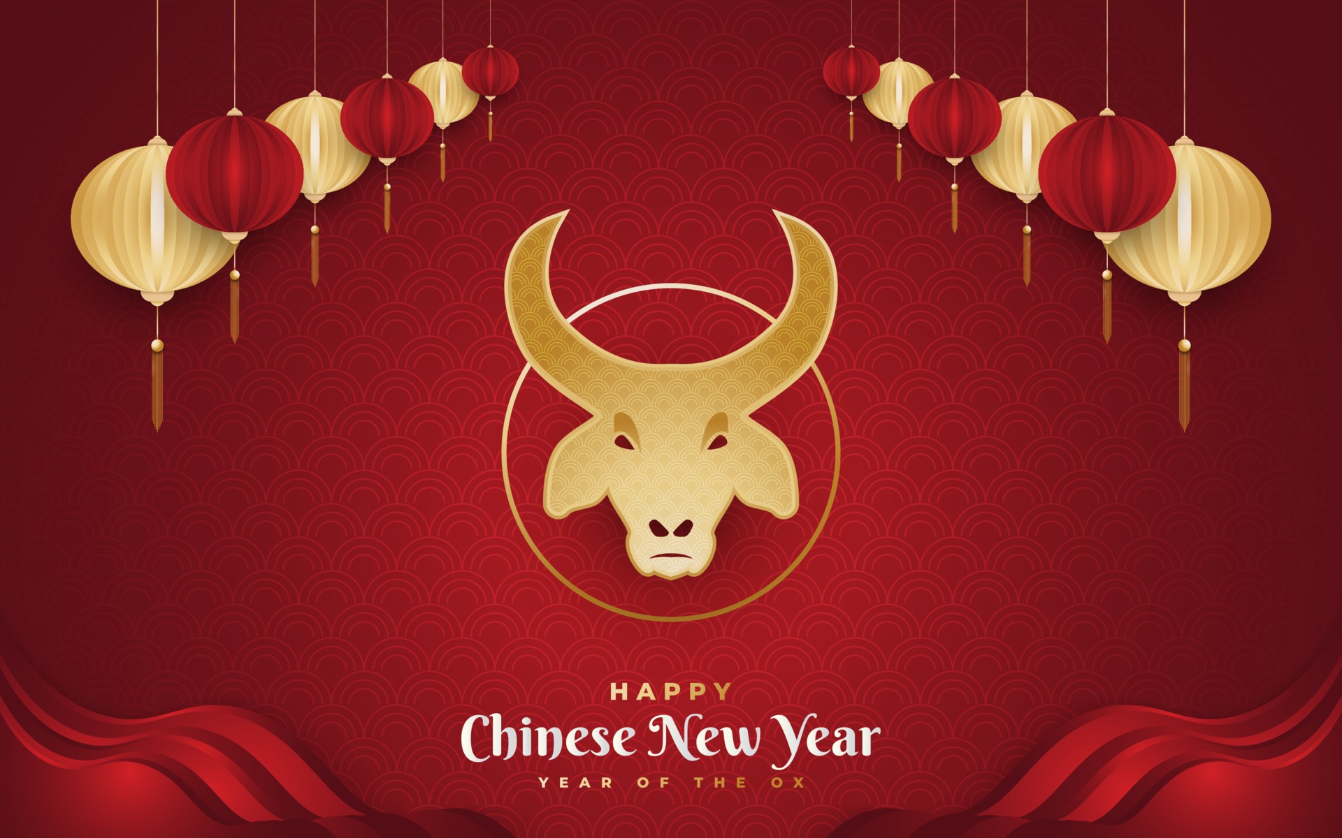 Happy Chinese New Year Year of the Ox HD Wallpaper