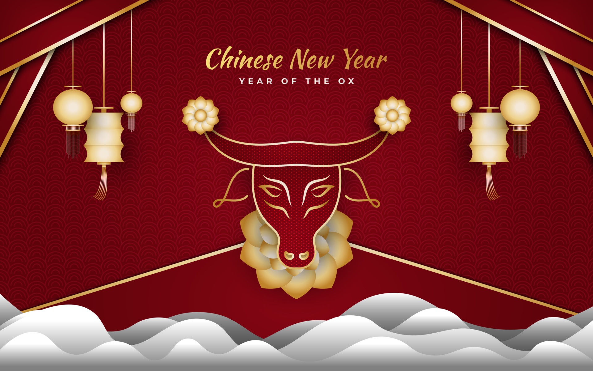 Chinese New Year Year of the Ox HD Wallpaper