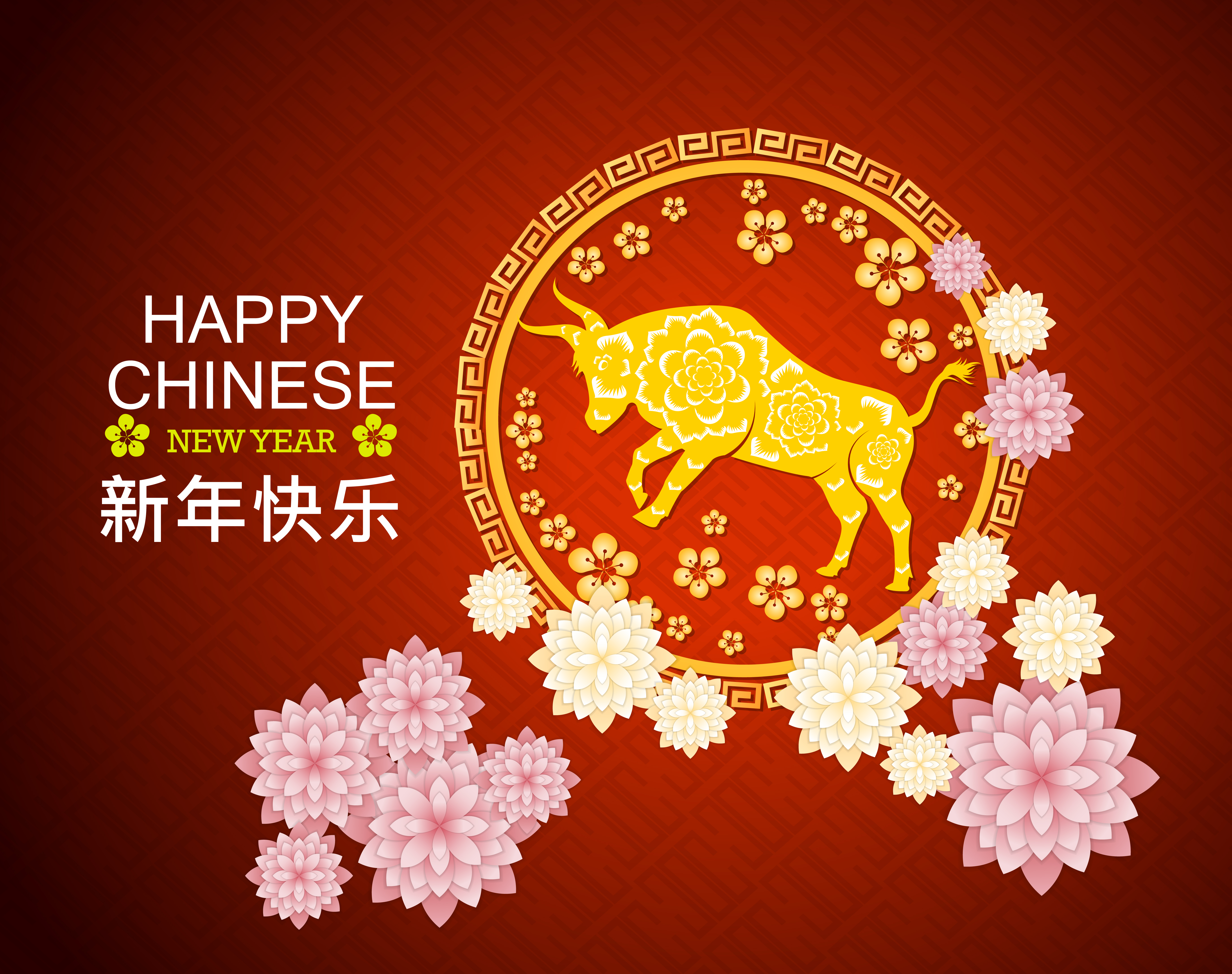 Happy Chinese New Year 4K HD Wallpaper