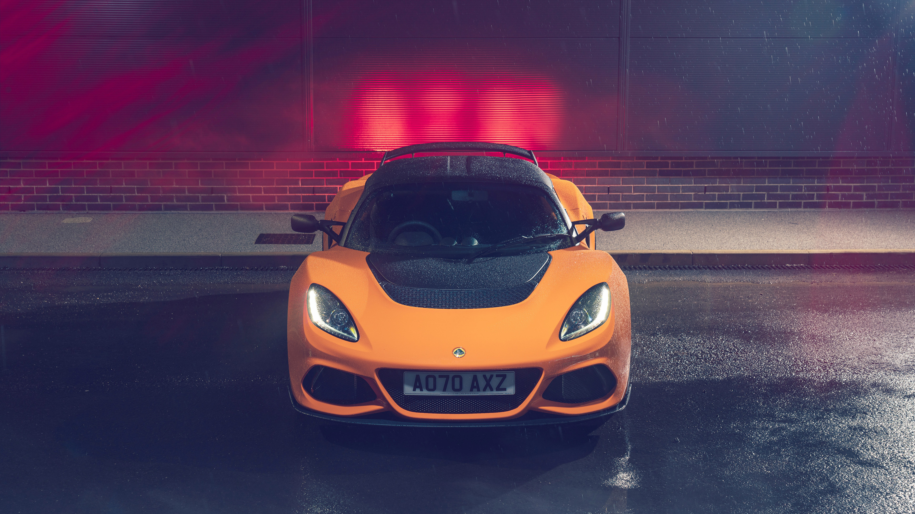 Orange Lotus Exige Sport 390 4K HD Wallpaper