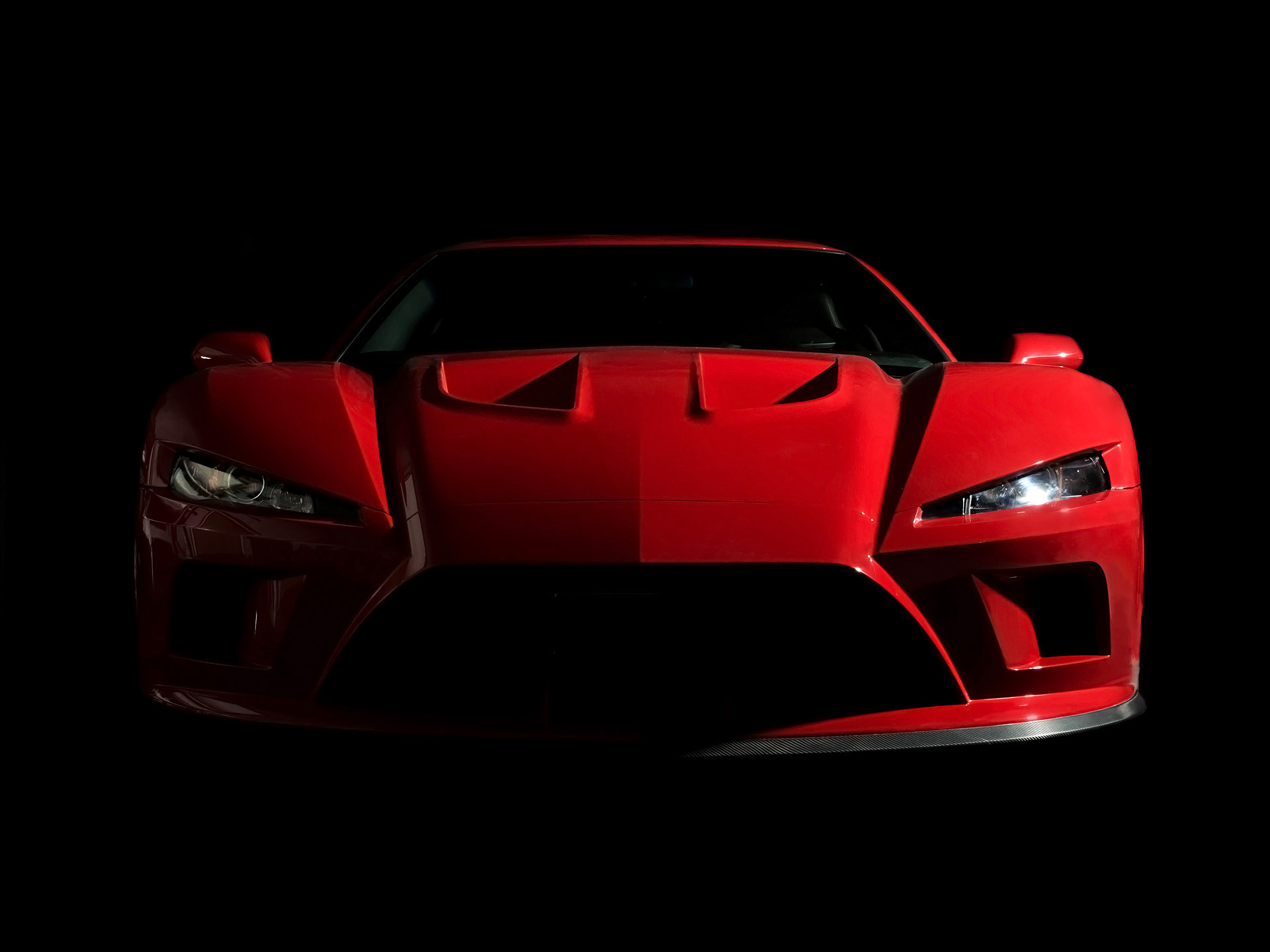 Red Falcon F7 sports car HD Wallpaper