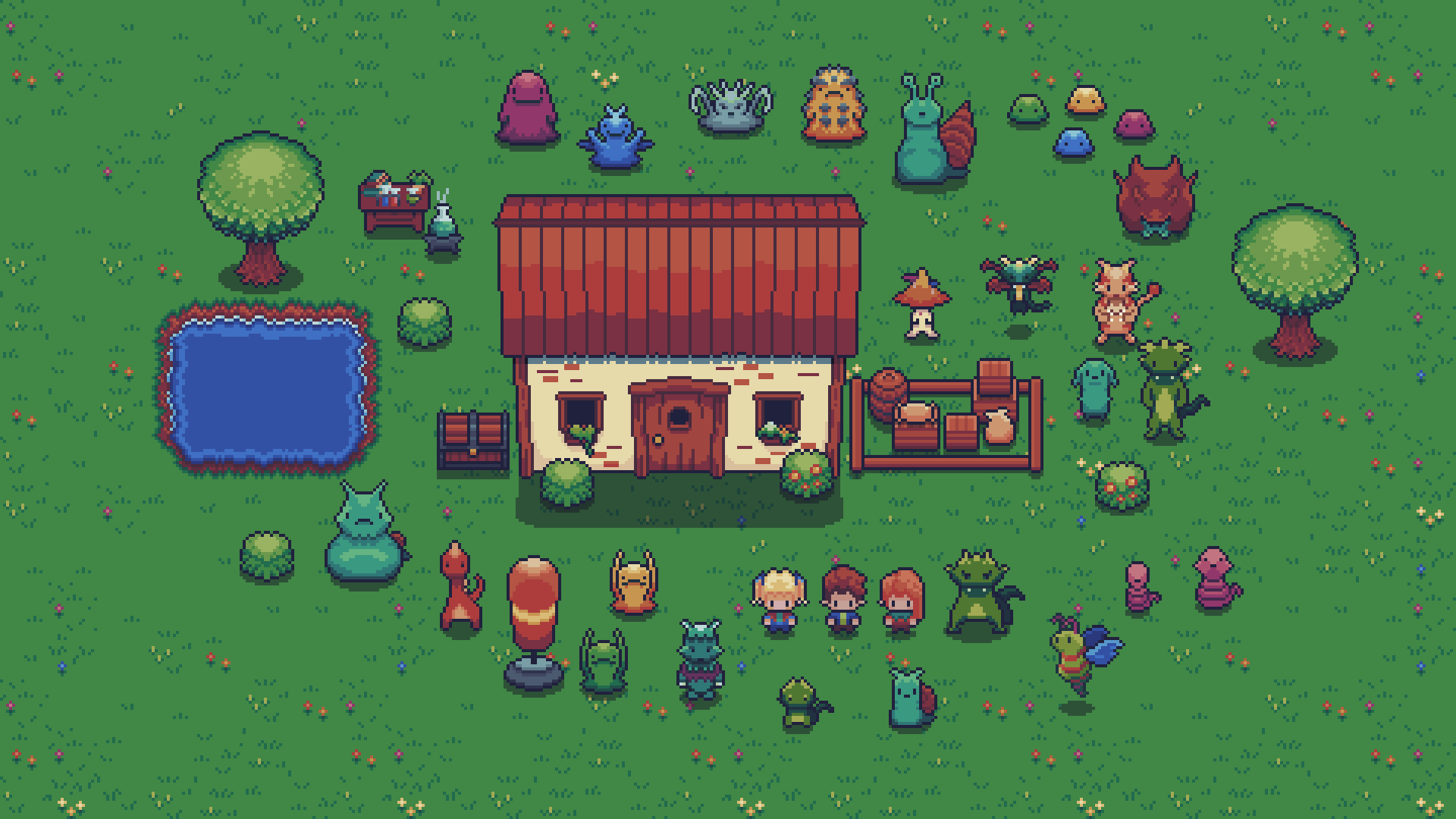 Amber Roots: A Monster Taming RPG assets HD Wallpaper