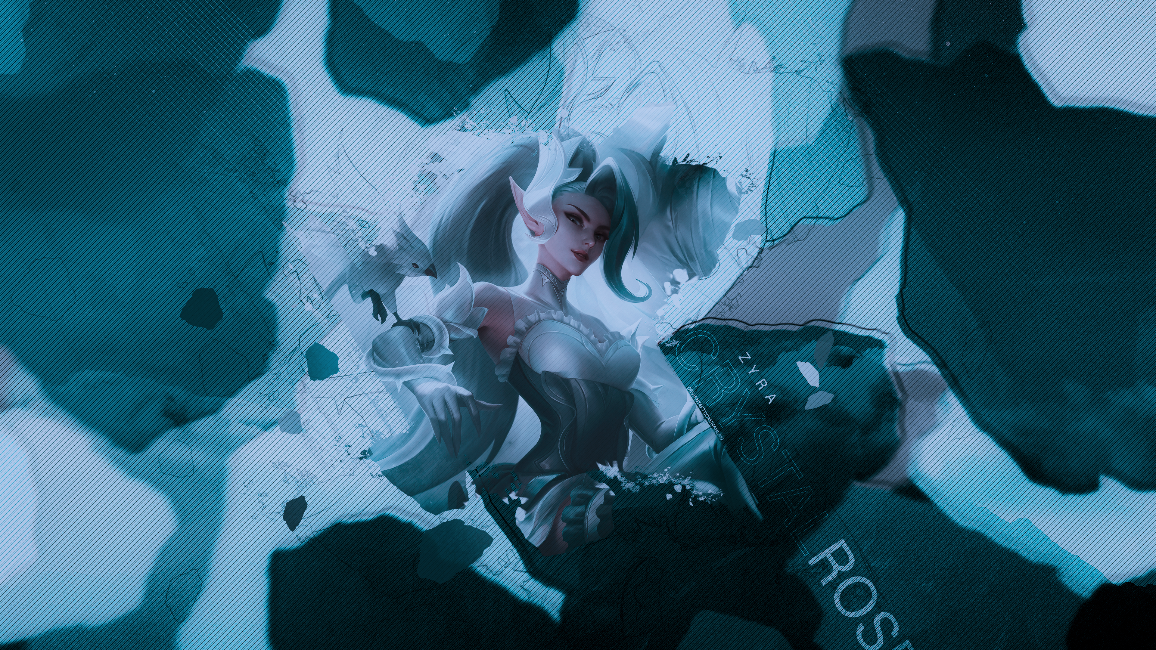 Crystal Rose Zyra from League of Legends HD Wallpaper