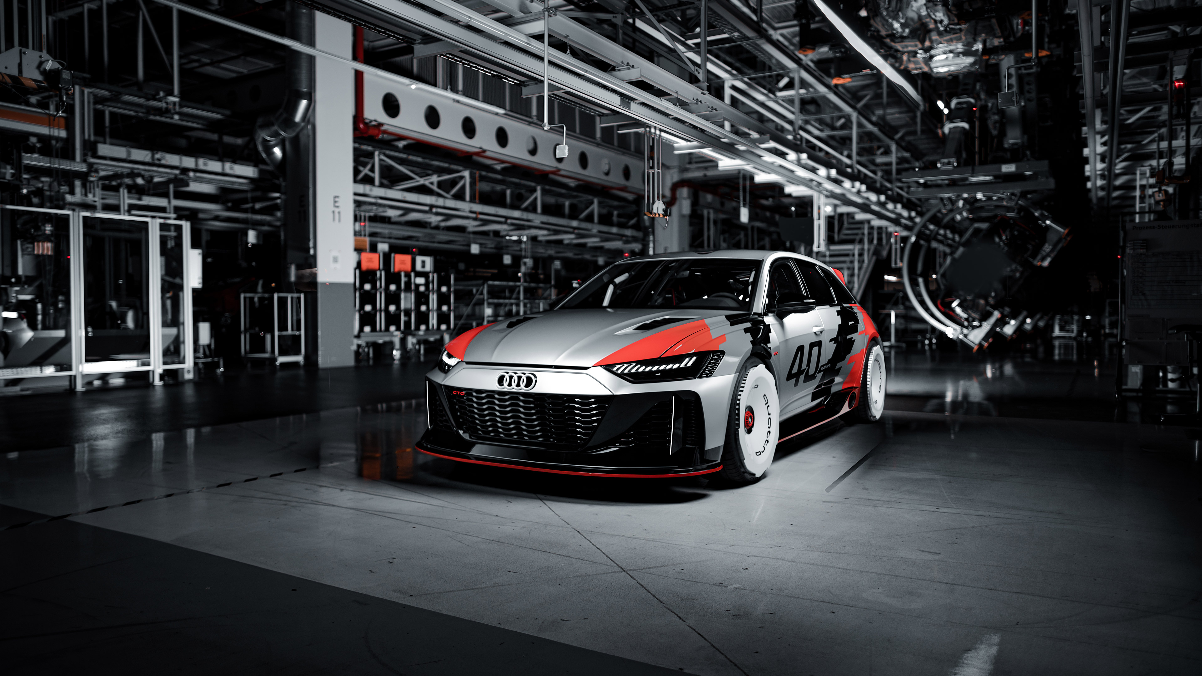 Audi RS6 GTO Concept Race Car in Factory HD Wallpaper