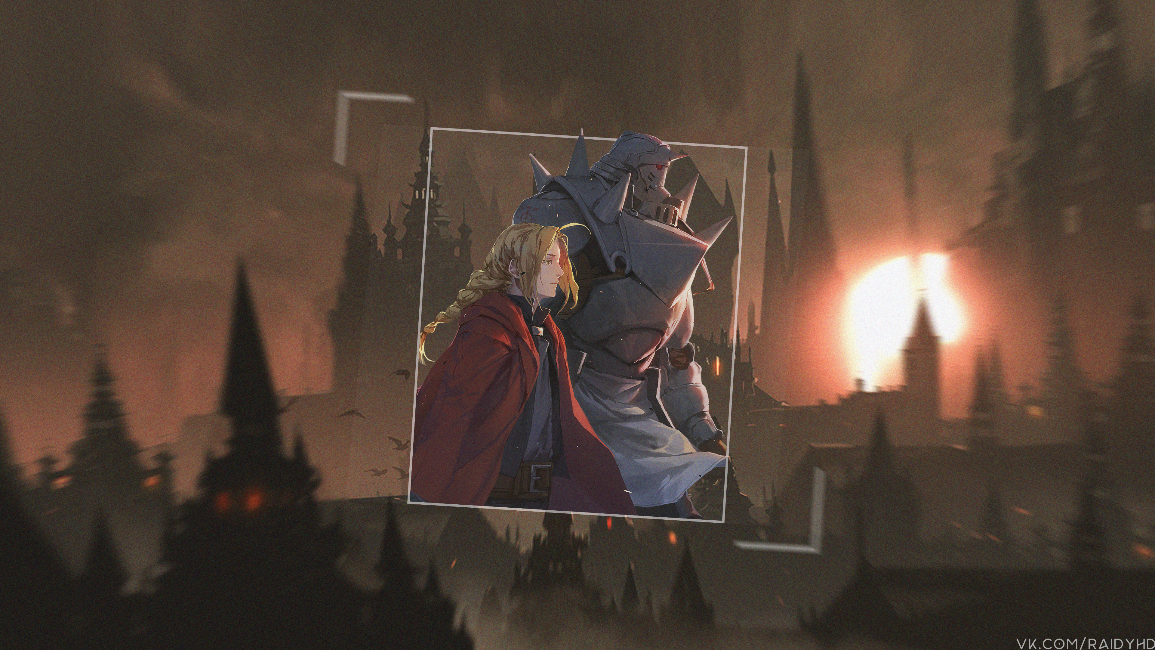 Edward and Alphonse Elric from FullMetal Alchemist 4K HD Wallpaper