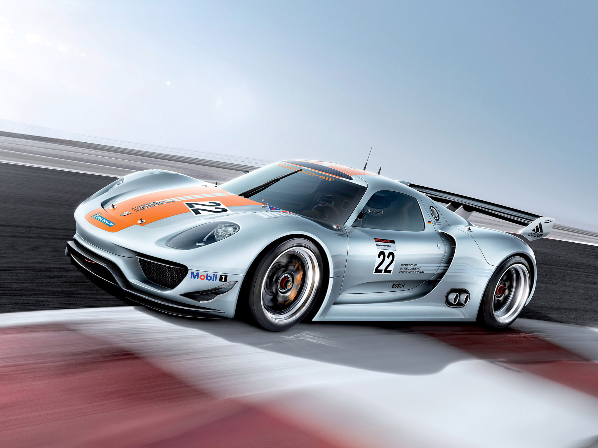 Porsche 918 RSR Concept race car on track HD Wallpaper