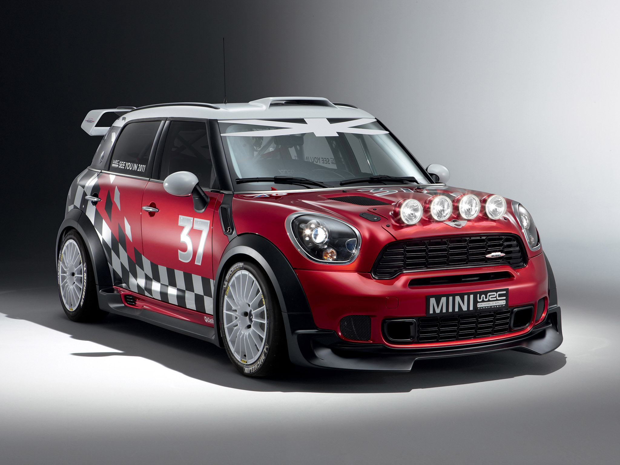 Mini WRC Race Car with Number 37 HD Wallpaper