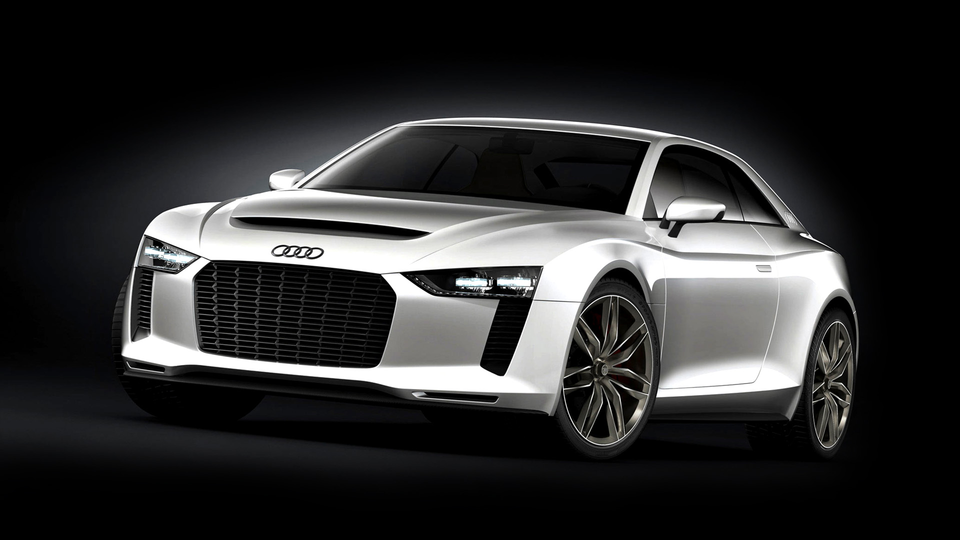 White Audi Quattro Concept Coupe HD Wallpaper
