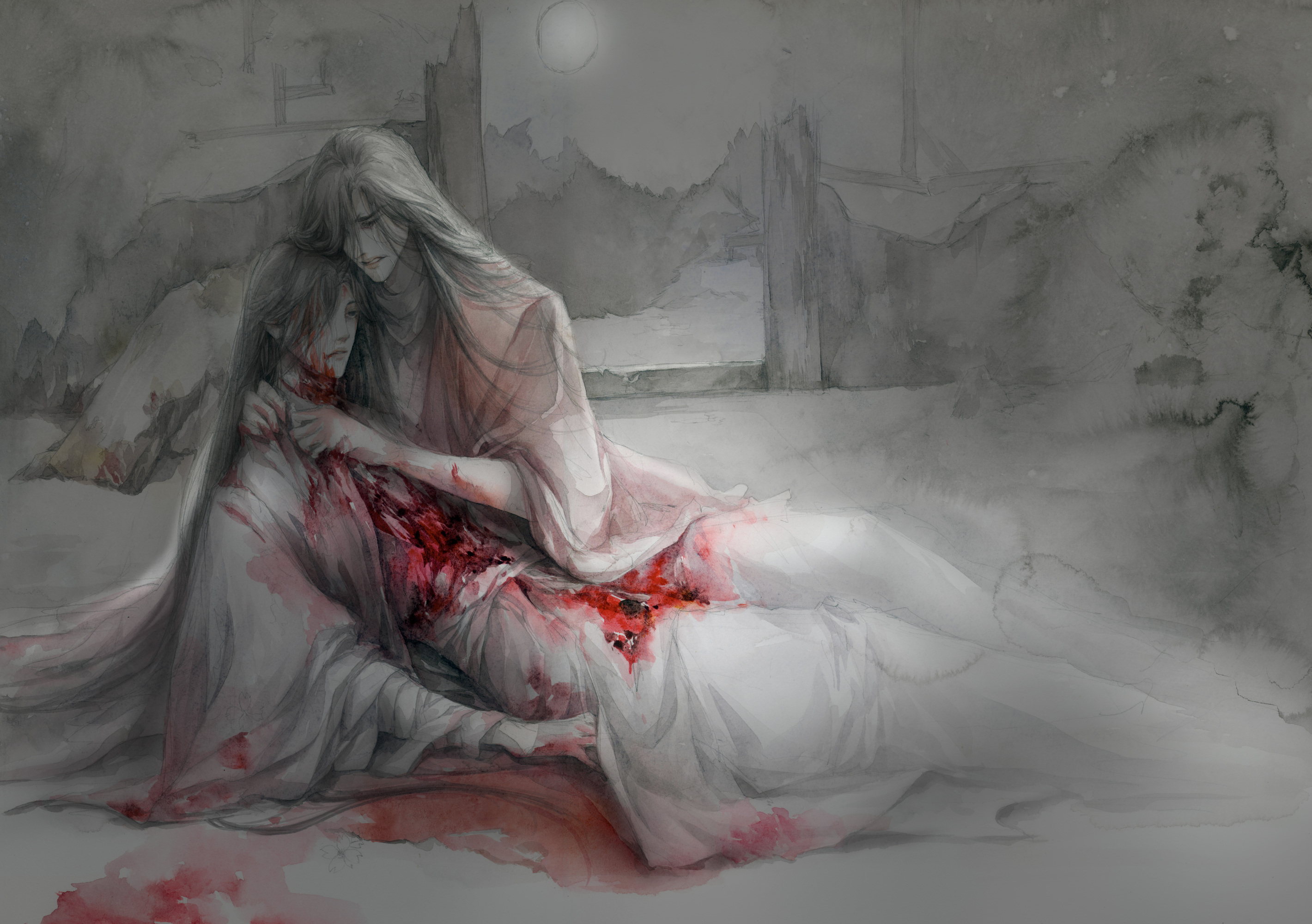Hua Cheng and Xie Lian from Heaven Official's Blessing HD Wallpaper