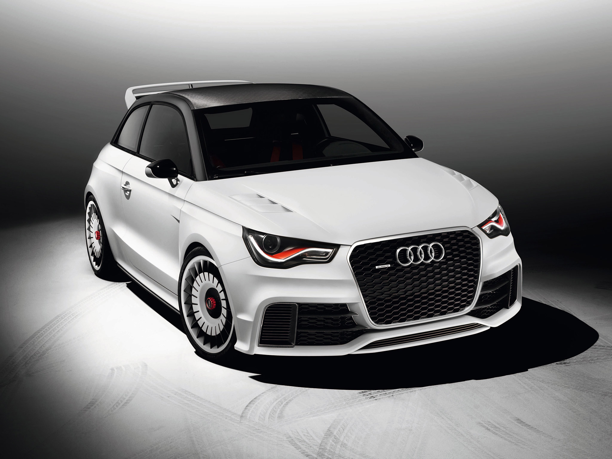 White 2011 Audi A1 Clubsport Quattro Sportback HD Wallpaper